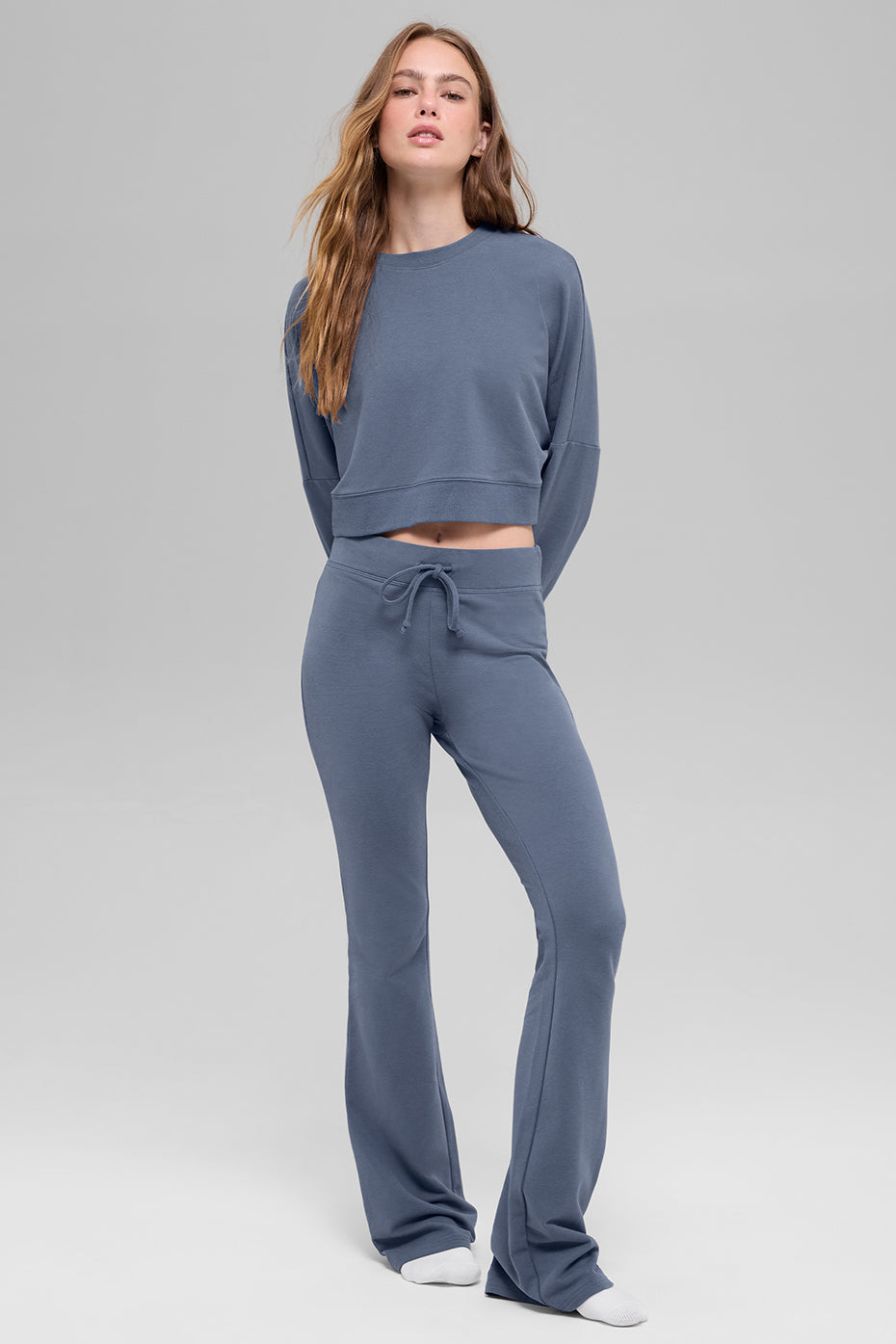 Cropped Sway Crew Neck Pullover