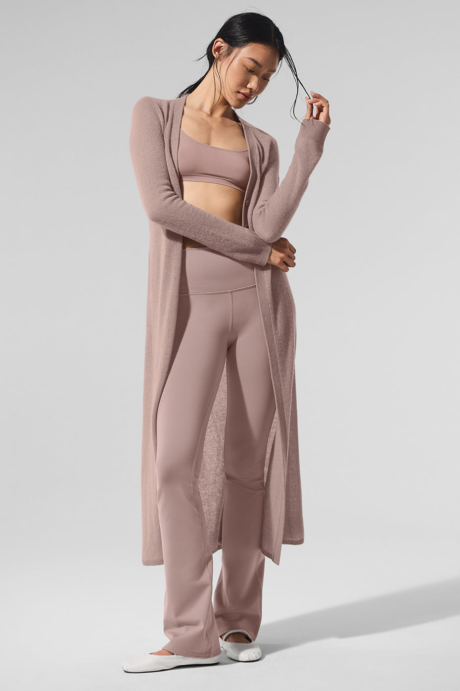 Sheer Cashmere Long Cardigan