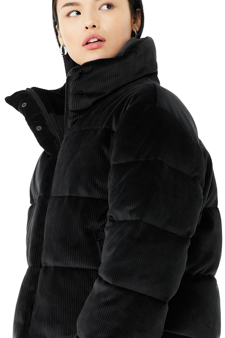 Ribbed Velour Gold Rush Puffer