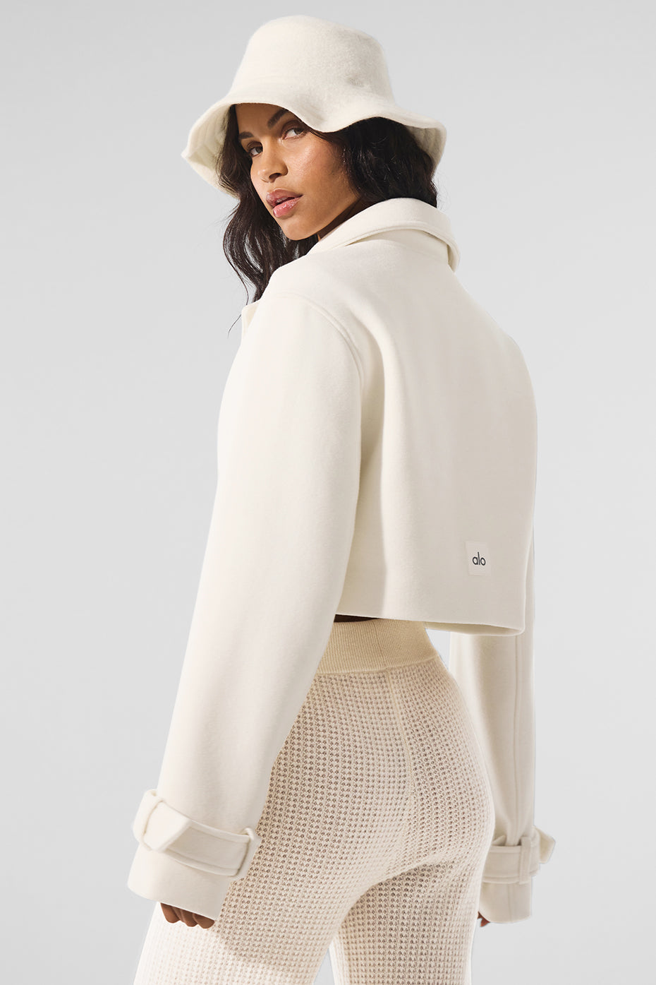 Wool Cropped Metro Trench
