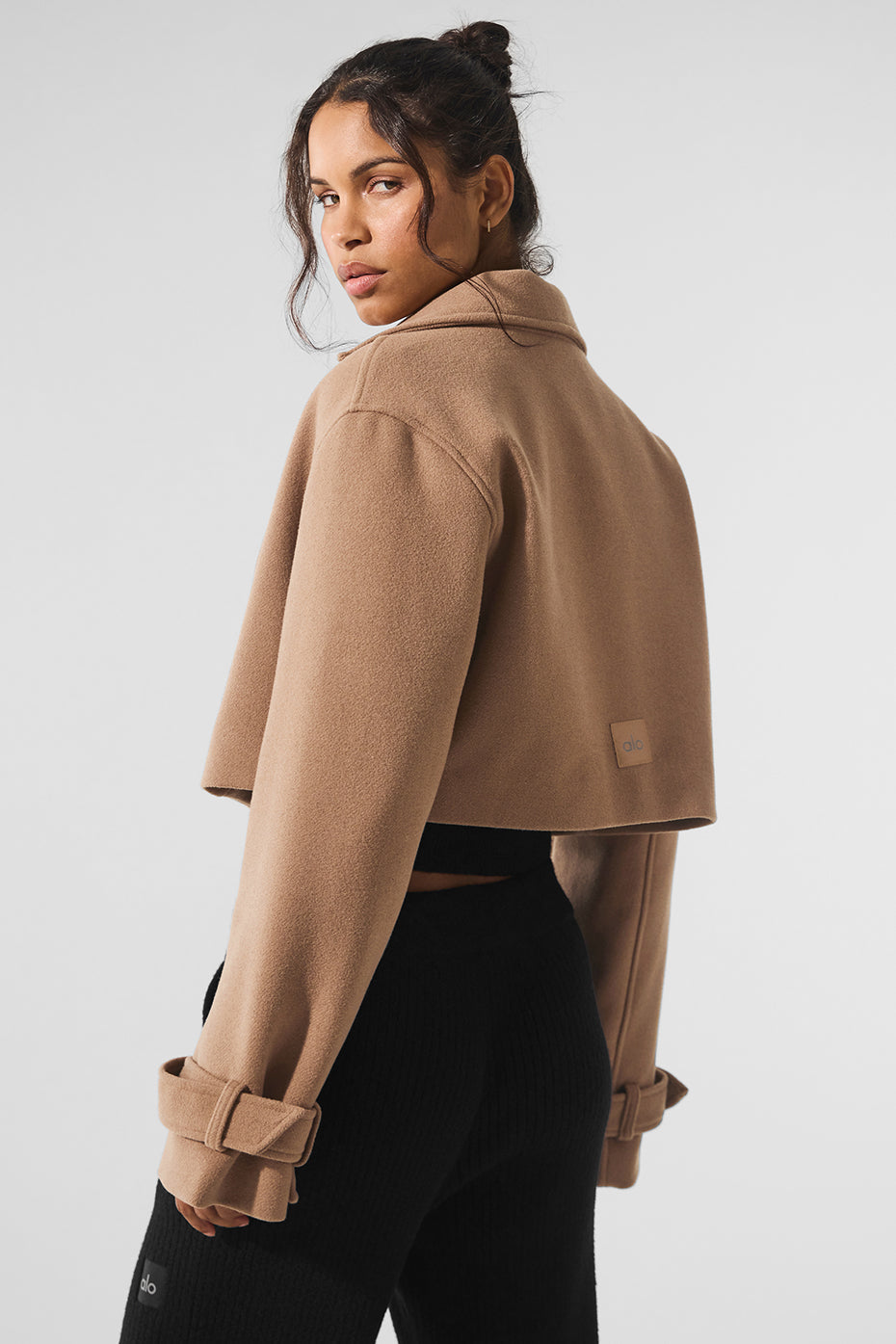 Wool Cropped Metro Trench