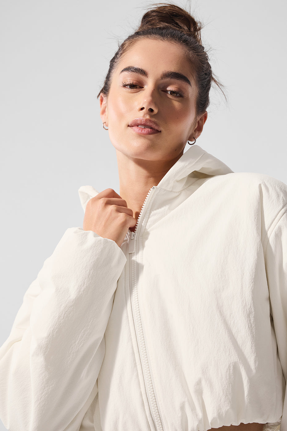 Cropped Mountain Peak Full-Zip Hoodie