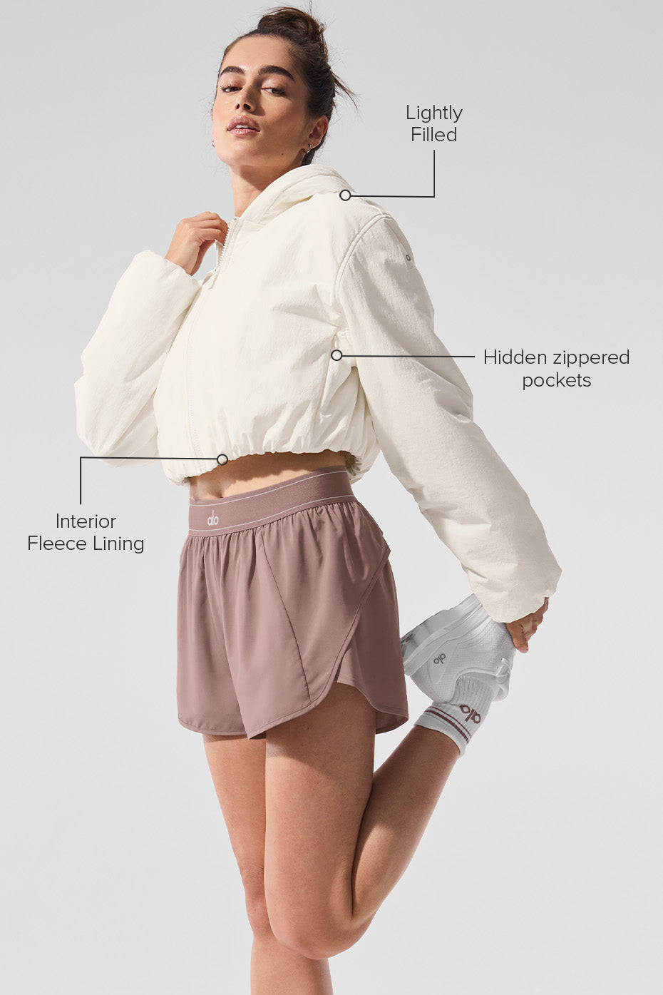 Cropped Mountain Peak Full-Zip Hoodie