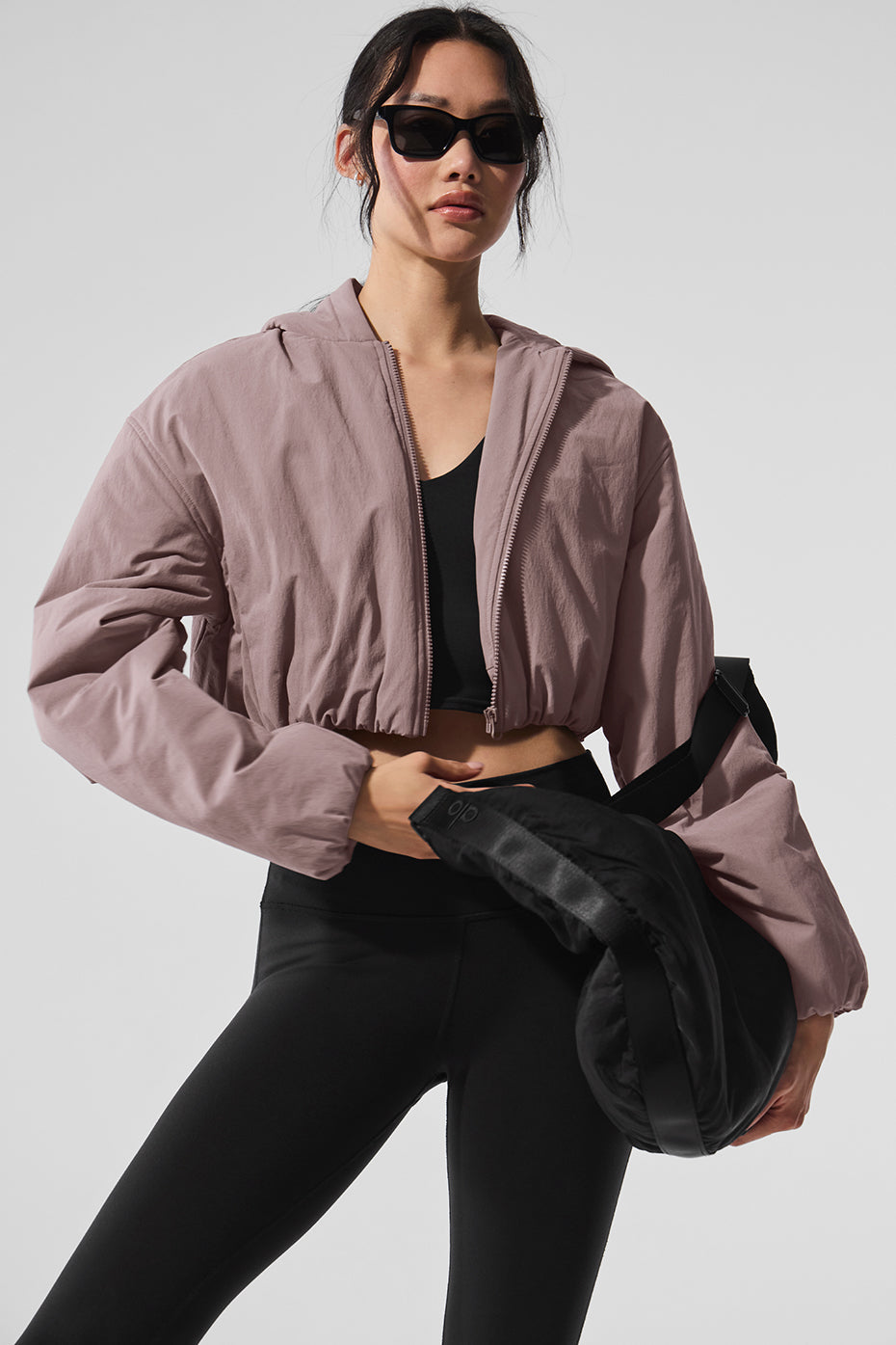 Cropped Mountain Peak Full-Zip Hoodie