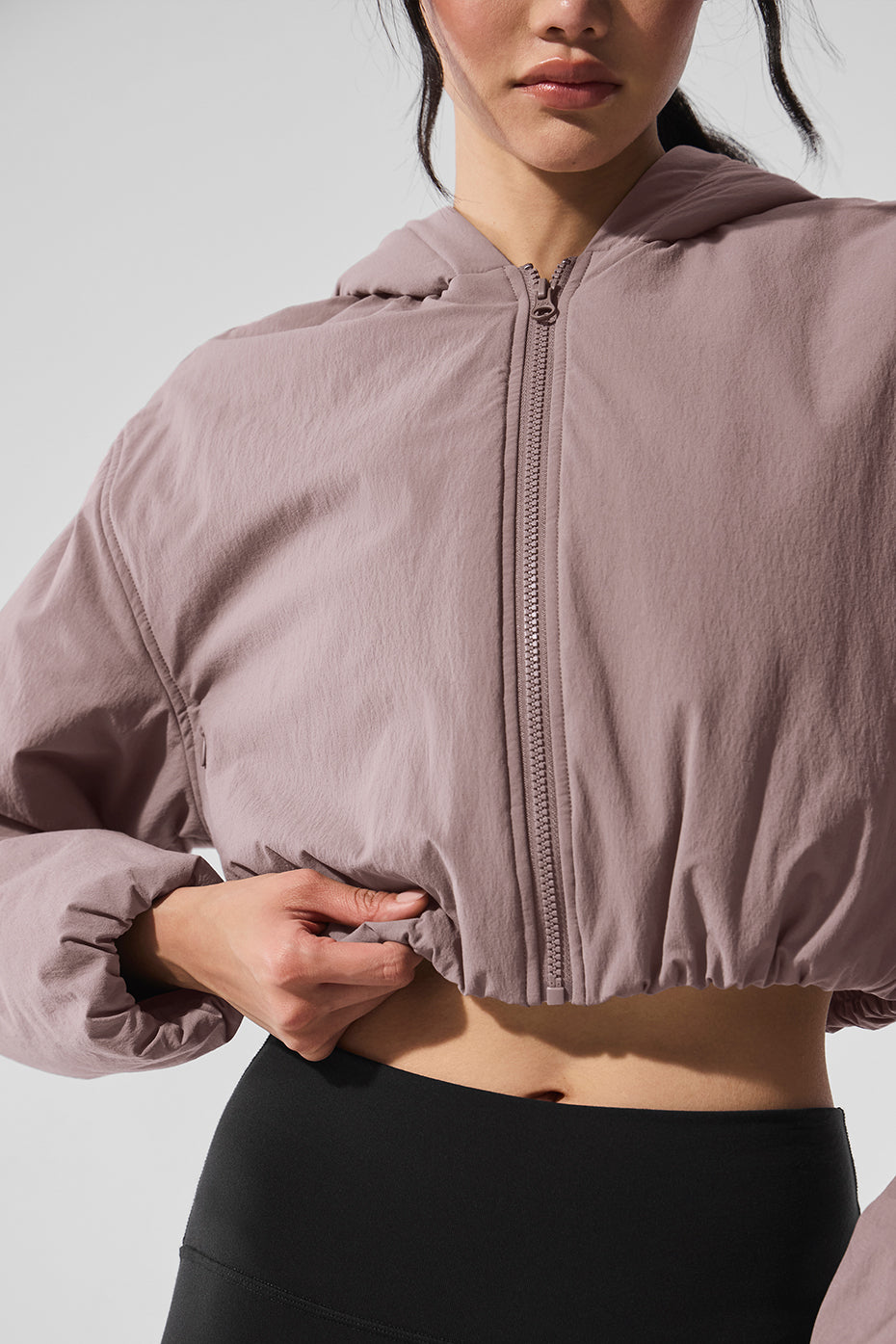 Cropped Mountain Peak Full-Zip Hoodie