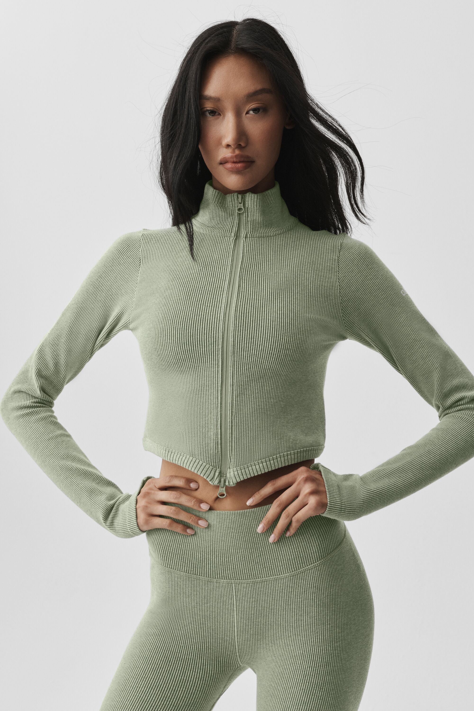 Seamless Two Tone Rib Jacket