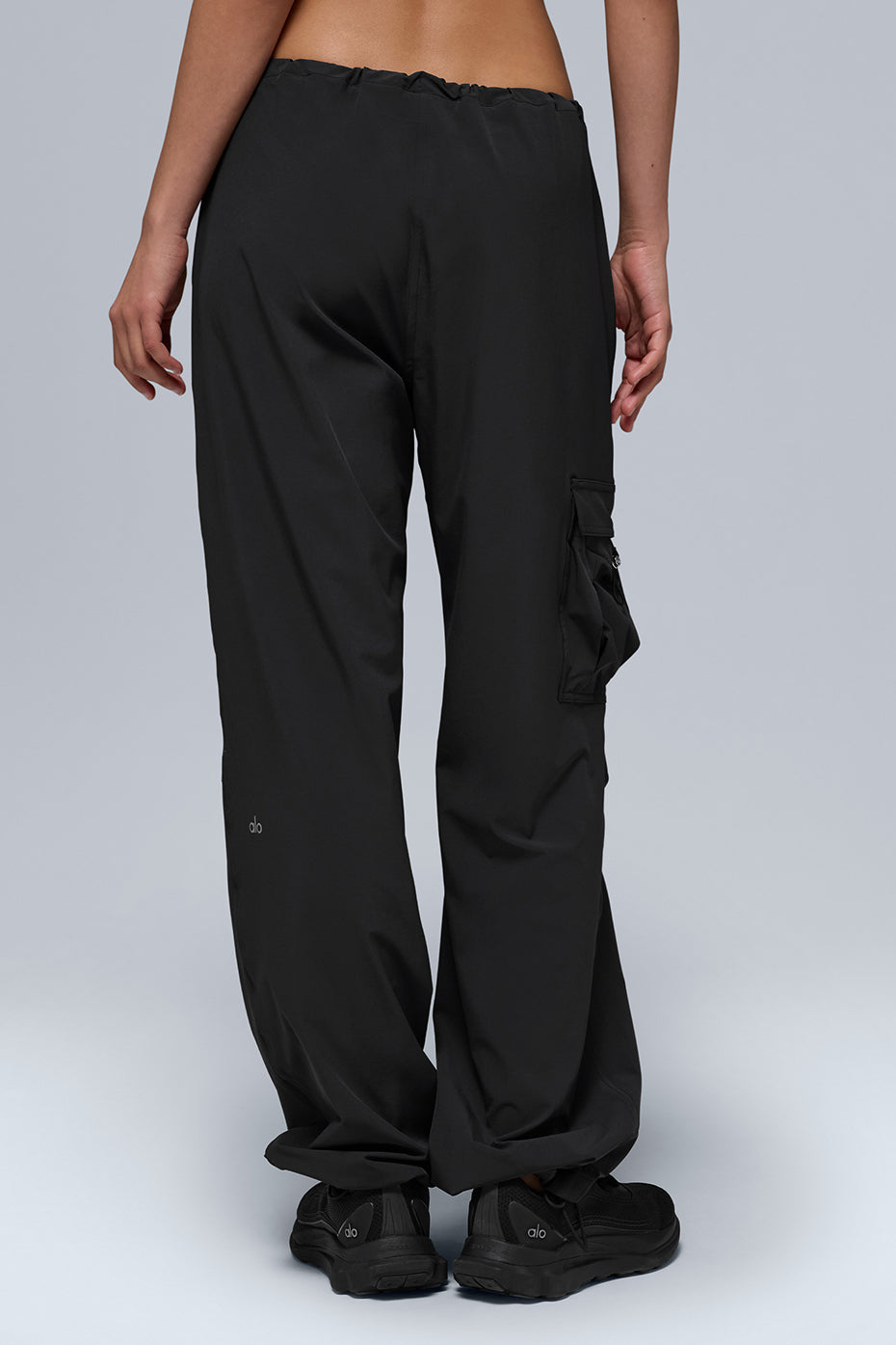 Megastar Cargo Pant back view showing adjustable bungee waist, straight leg design, and modern baggy fit.