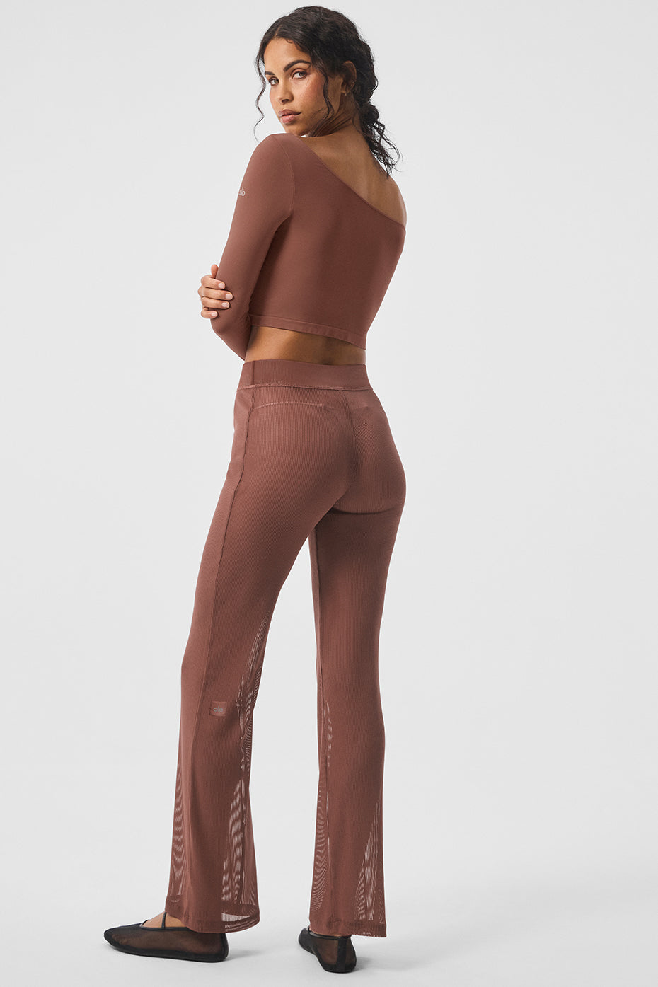 Striped Mesh Tropical Nights Flare Pant