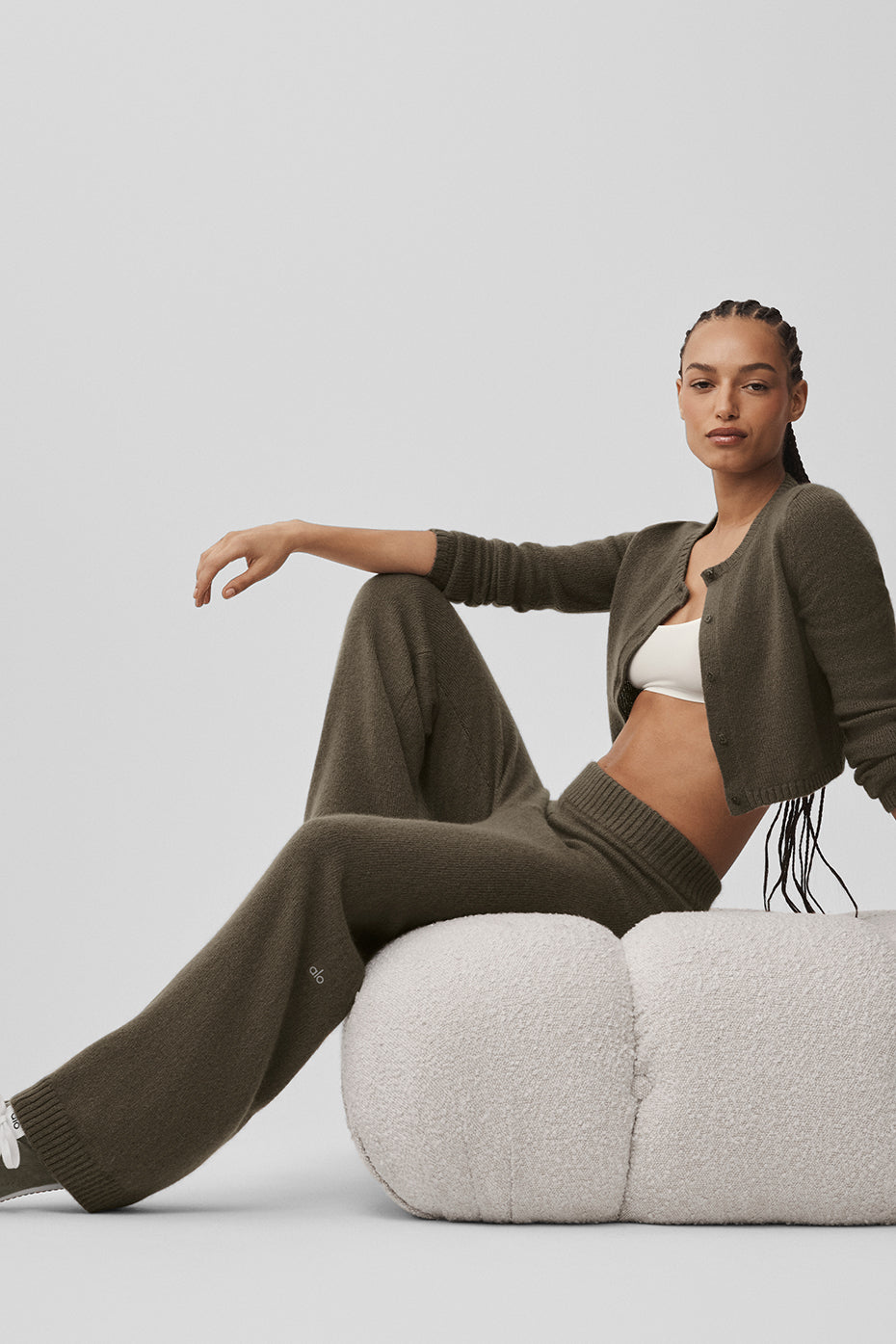 Wool Cashmere High-Waist New Class Wide Leg Pant