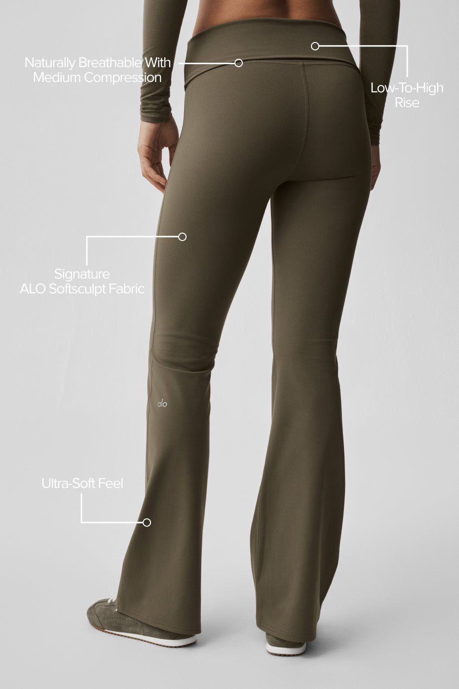 ALO Softsculpt Foldover Flare Legging