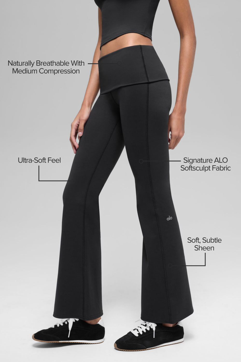 ALO Softsculpt 7/8 Foldover Flare Legging