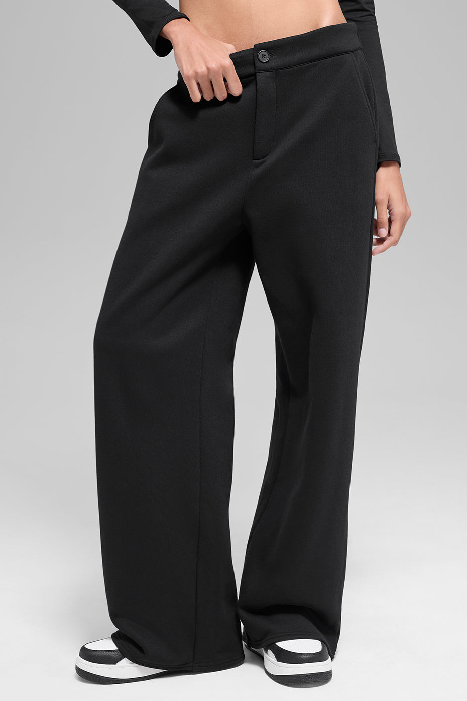 High-Waist Sweatpant Trouser