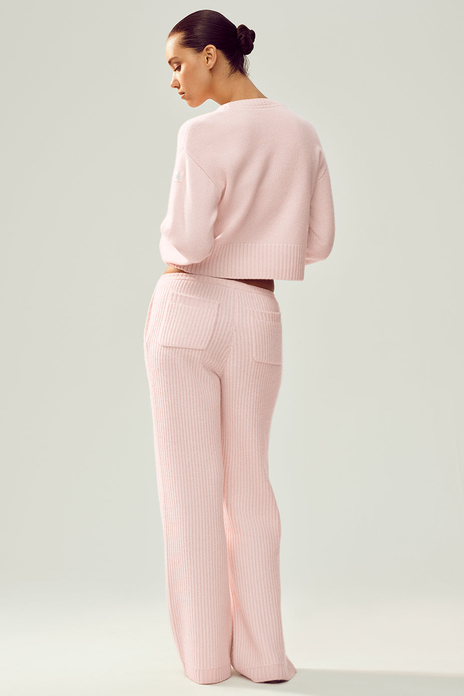 Cashmere High-Waist Northstar Straight Leg Pant