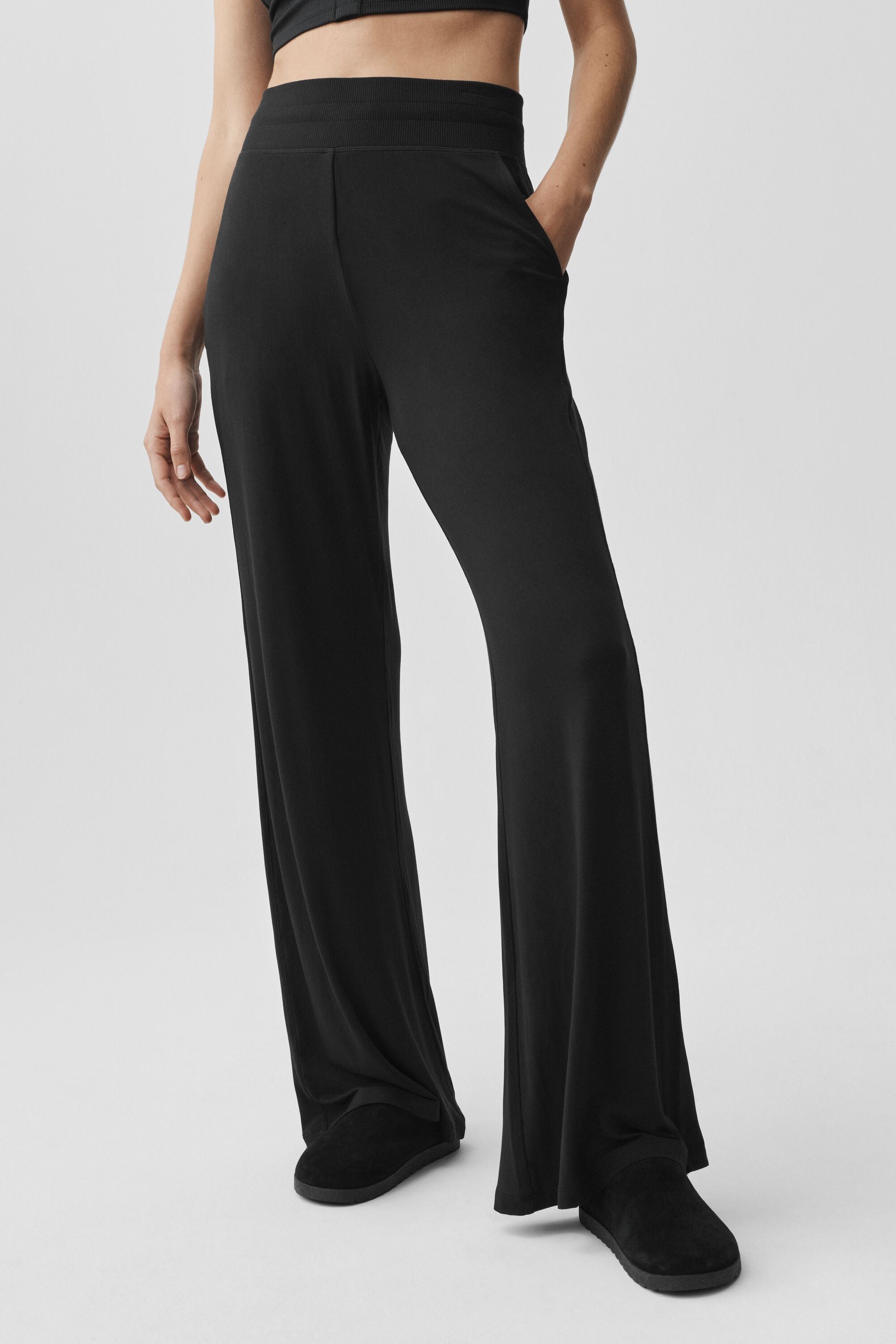 Semi-Sheer Delicate Lounge Flare Pant (Long)