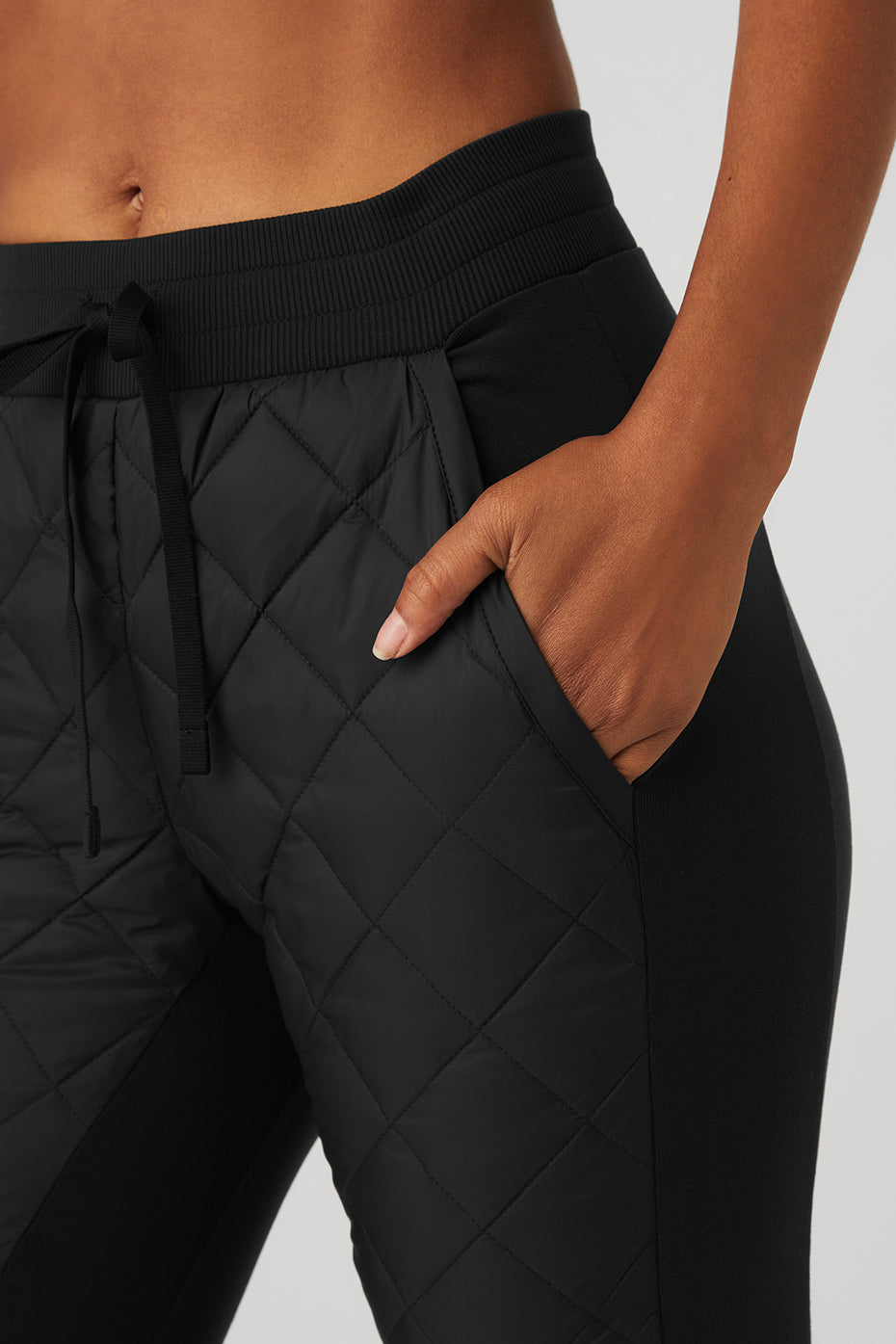 High-Waist Moto Puffer Pant