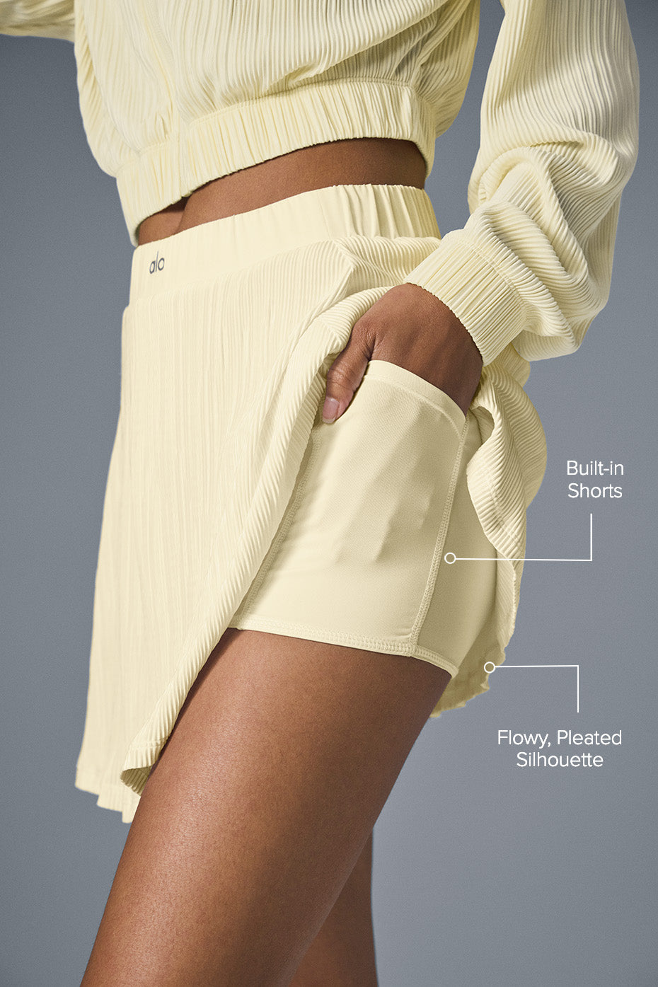 Micro Plisse Tennis Skirt