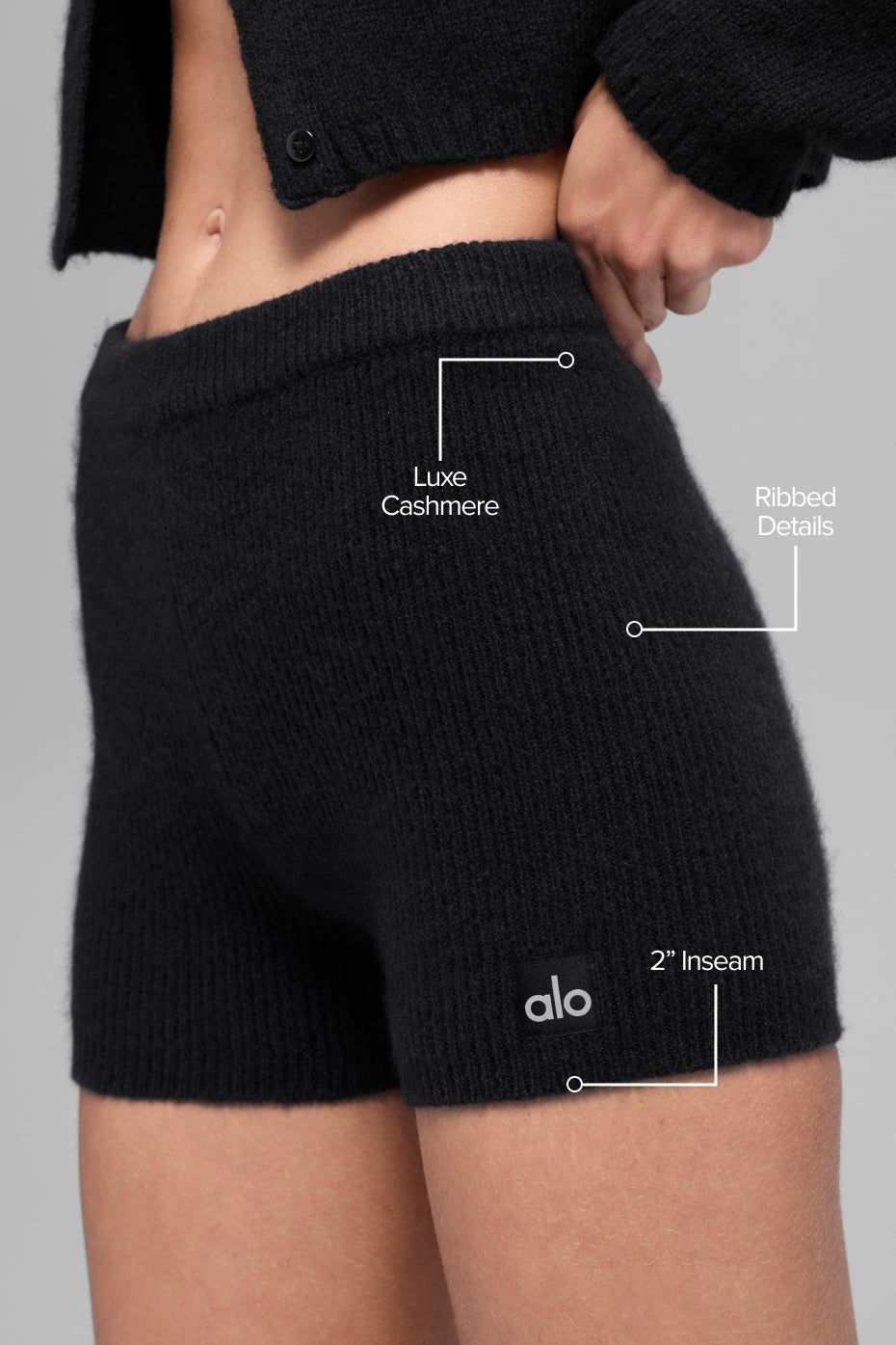 Wool Cashmere Ribbed Noble Short