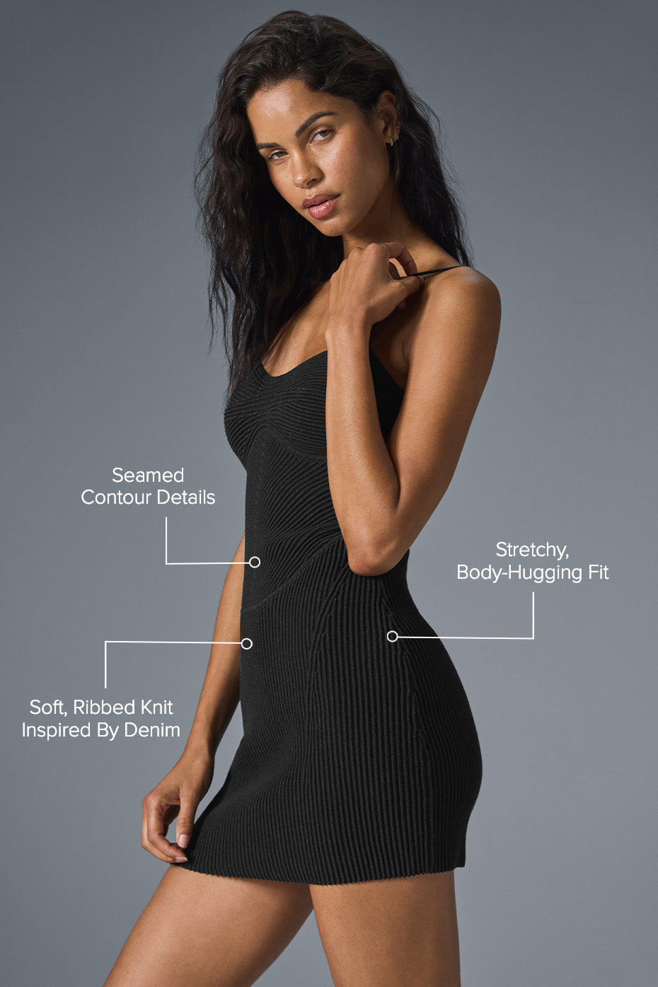 Denim Knit Mini Dress