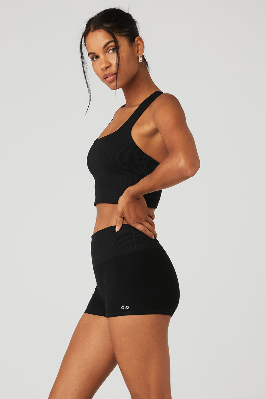 Alosoft Ribbed Chic Bra Tank