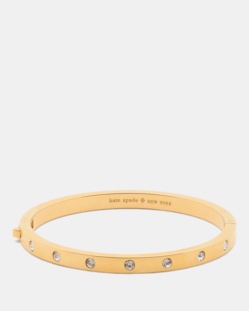Set in Stone Hinged Gold Bangle
