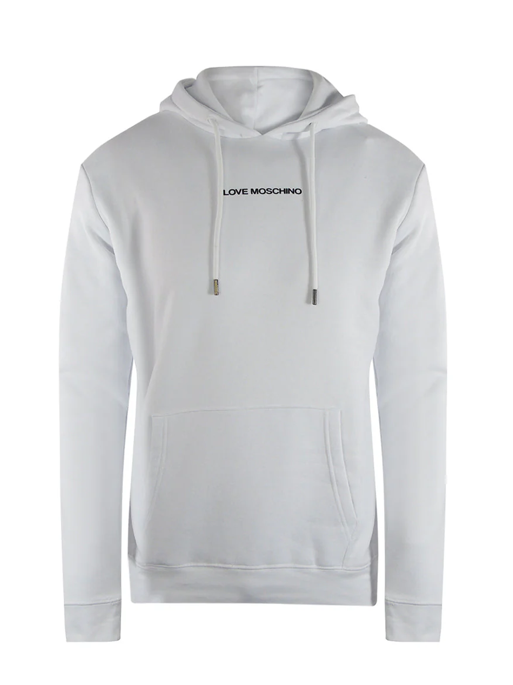 Love Moschino Plain Logo White Hoodie