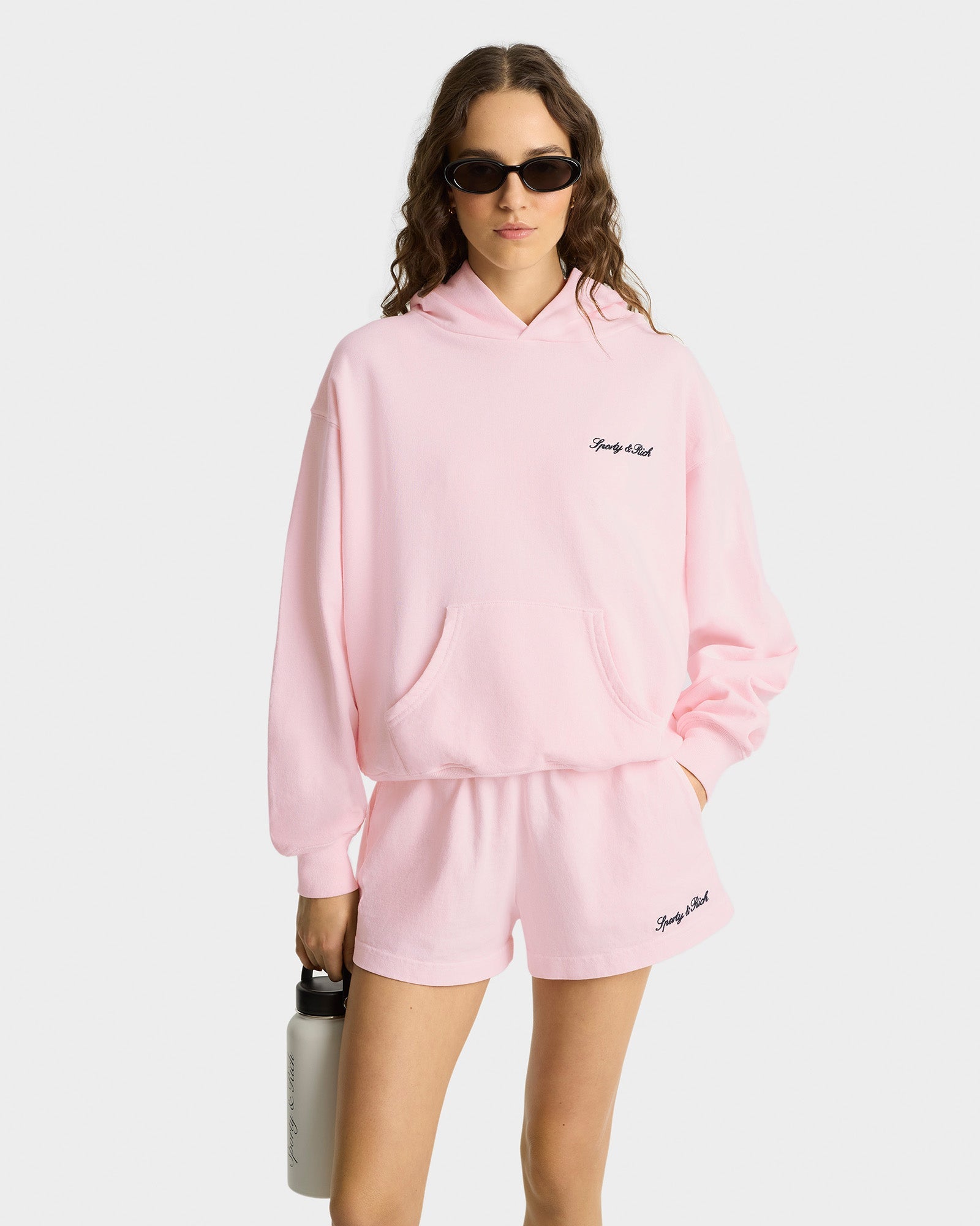 Syracuse Embroidered Hoodie - Pink Dolphin