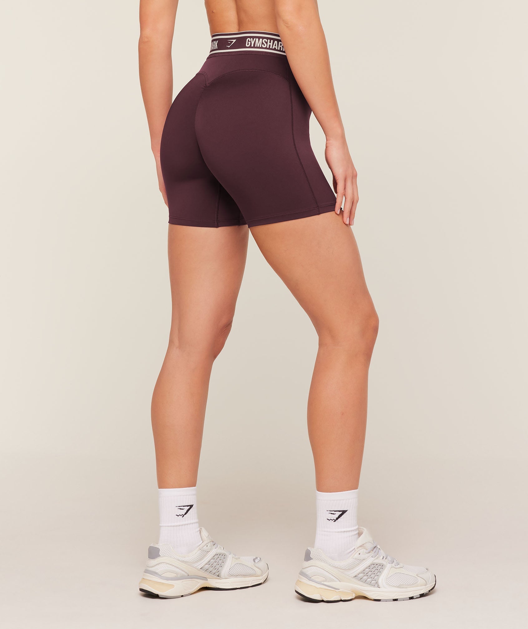 Gymshark Waistband Logo Shorts - Cherry Purple
