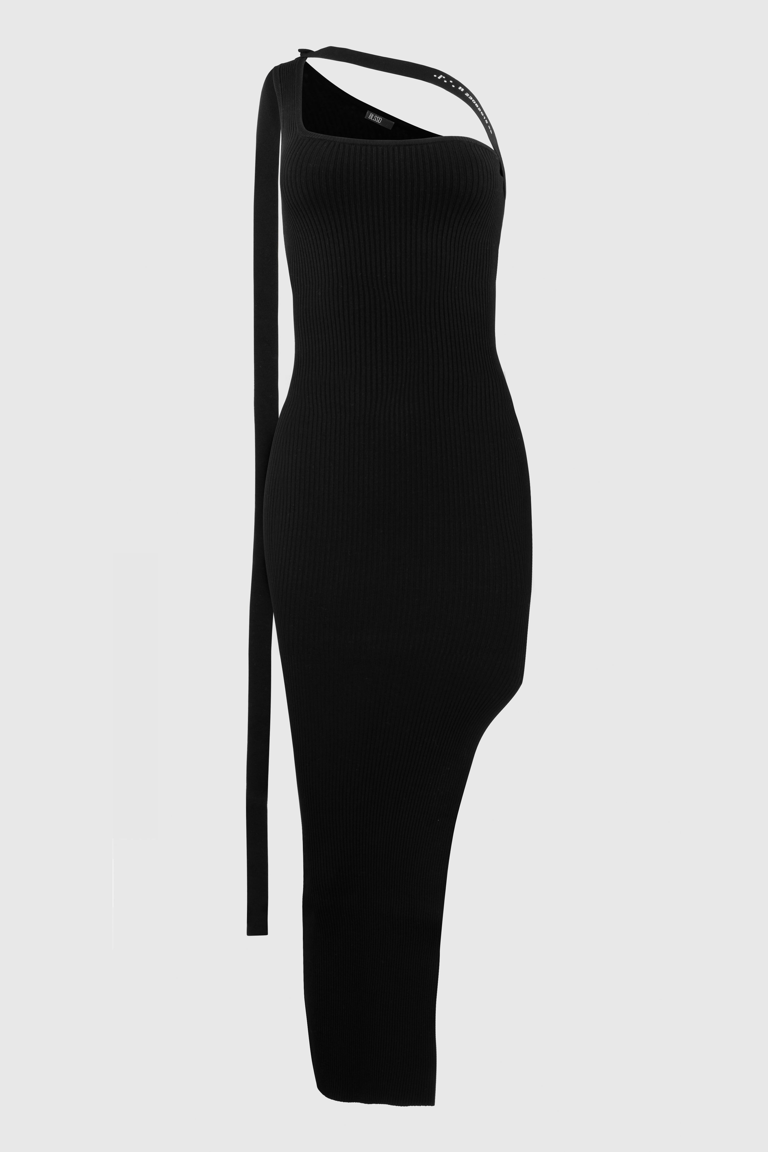 CODE ASYMMETRIC STRAP KNIT DRESS