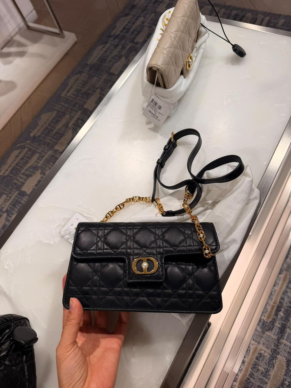 Christian Dior Jolie Mini bag in black lambskin
