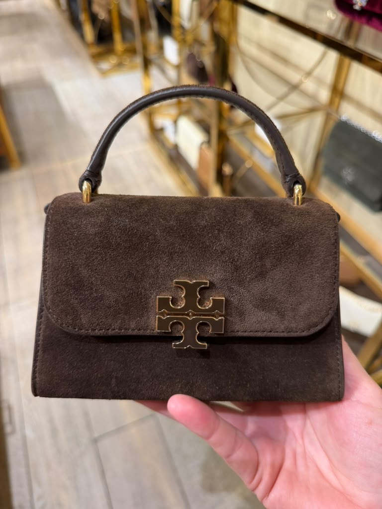 Tory Burch Britten Suede Mini Top Handle Bag