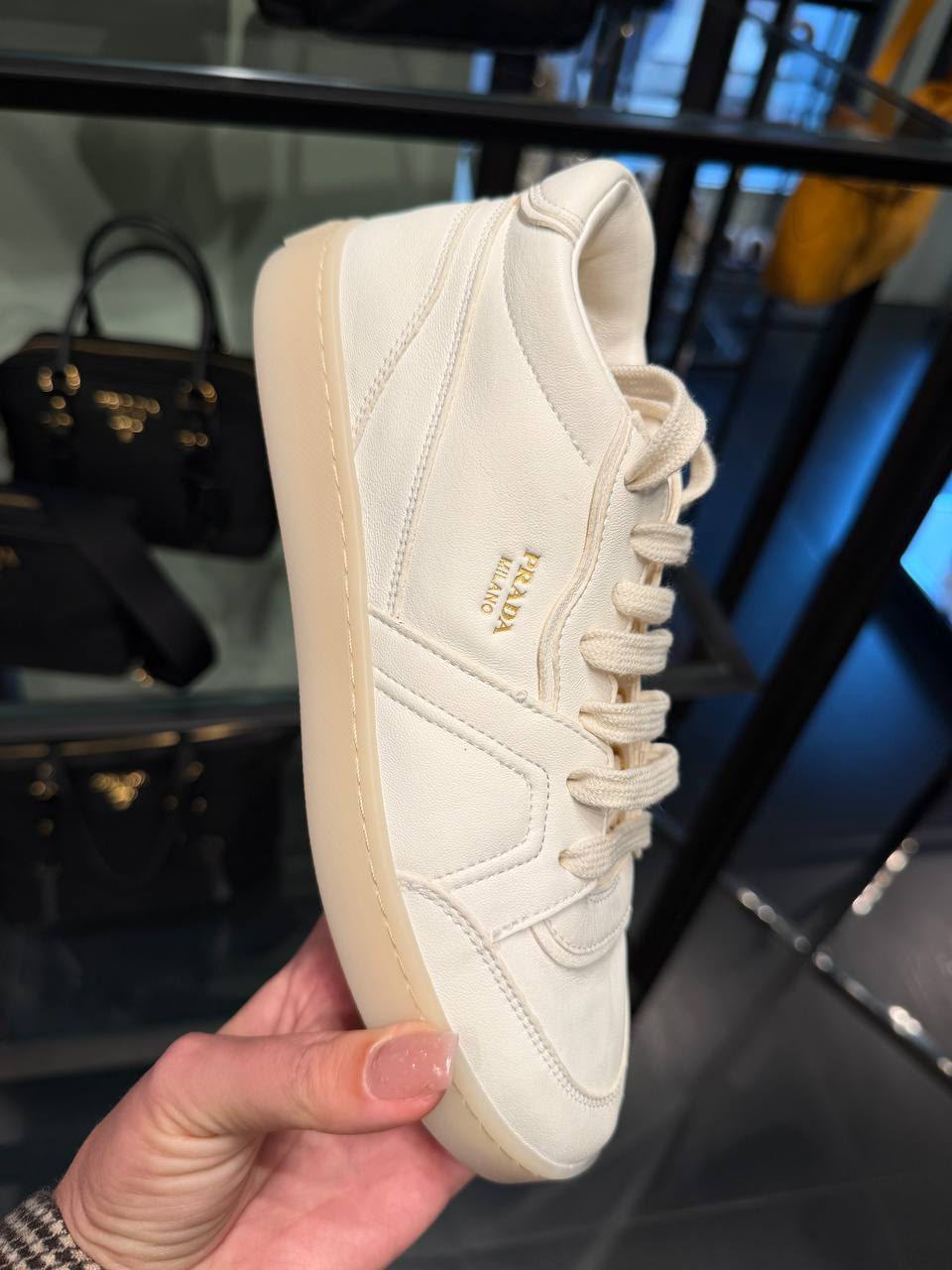 Prada Downtown Nappa Leather Sneakers