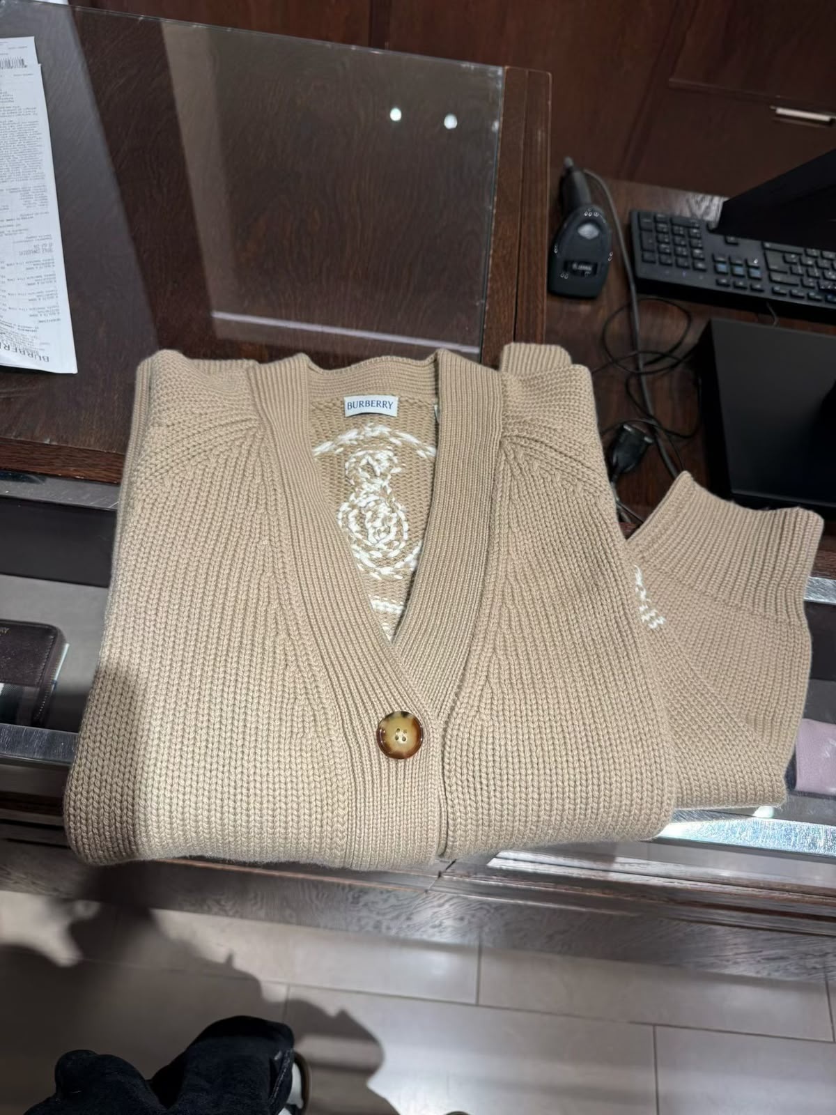 Burberry V-neck knit cardigan