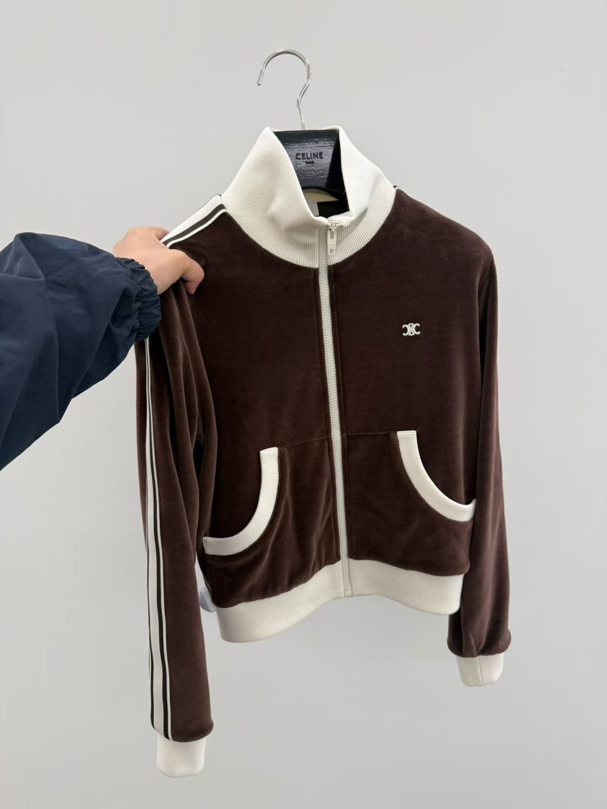 Celine Honeycomb Tracksuit Zip-Up Jacket