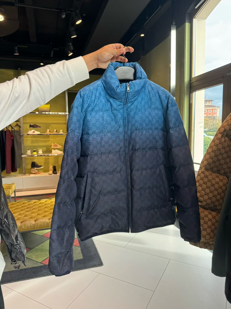 Gucci Printed Technical Poplin Zip Jacket