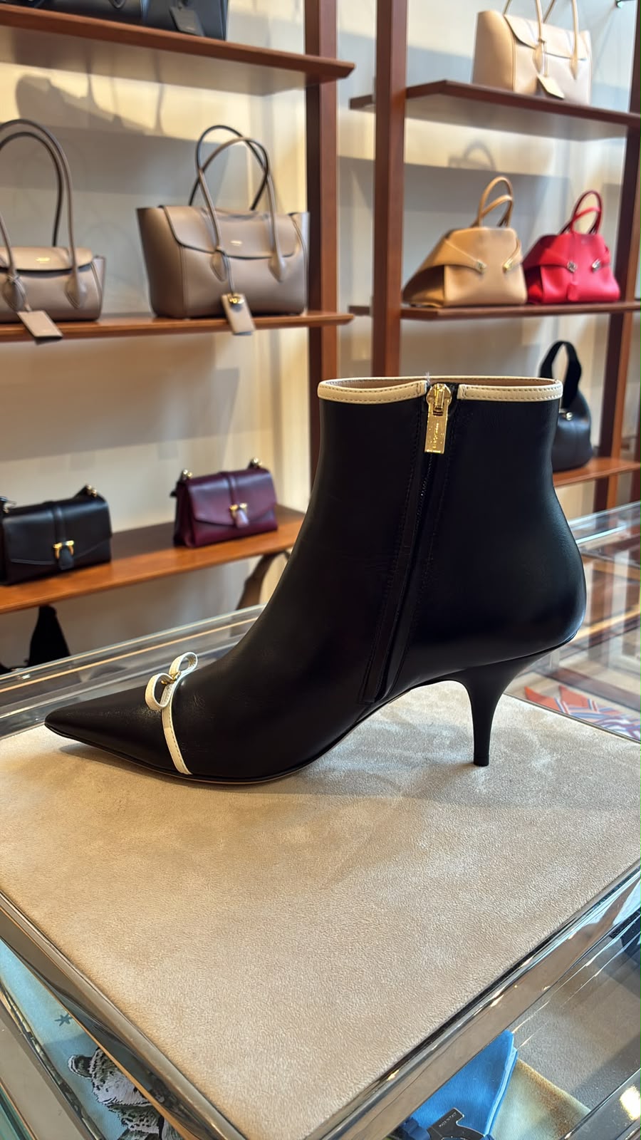 Ferragamo Milla 70mm Leather Ankle Boots