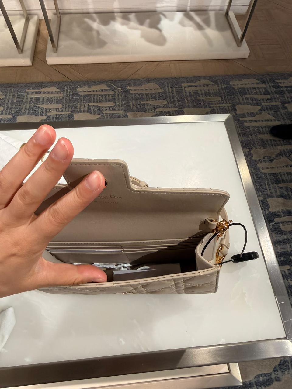 Christian Dior Jolie Mini bag in beige lambskin