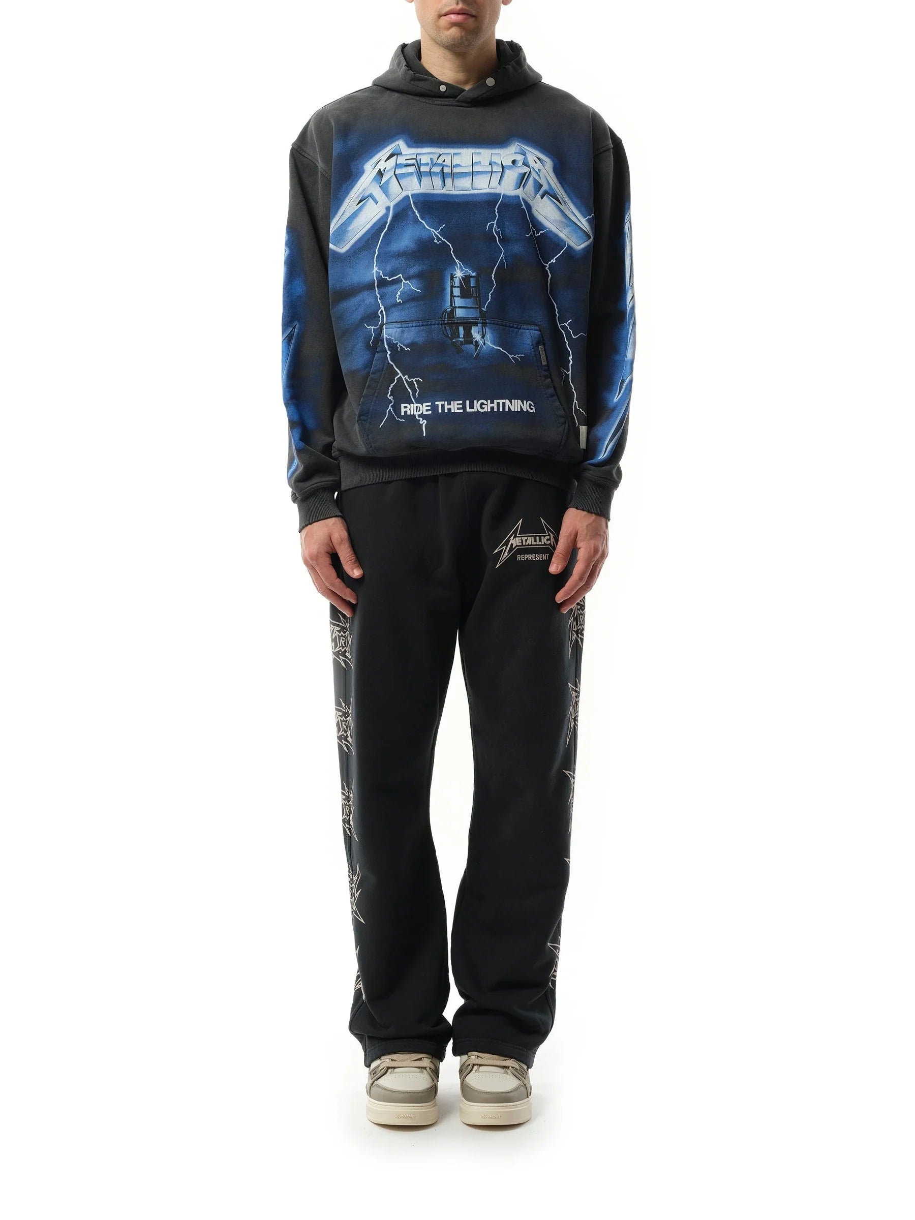 Metallica Ride The Lightning Hoodie in Vintage Grey