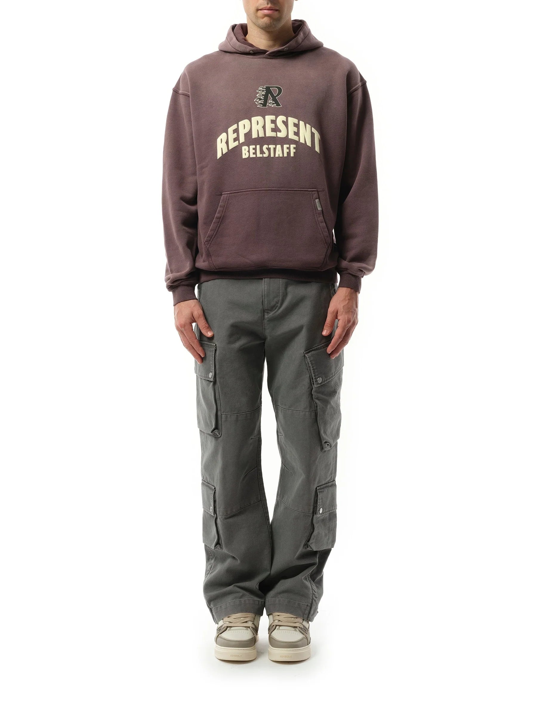 Represent X Belstaff Flame Phoenix Hoodie in Plum