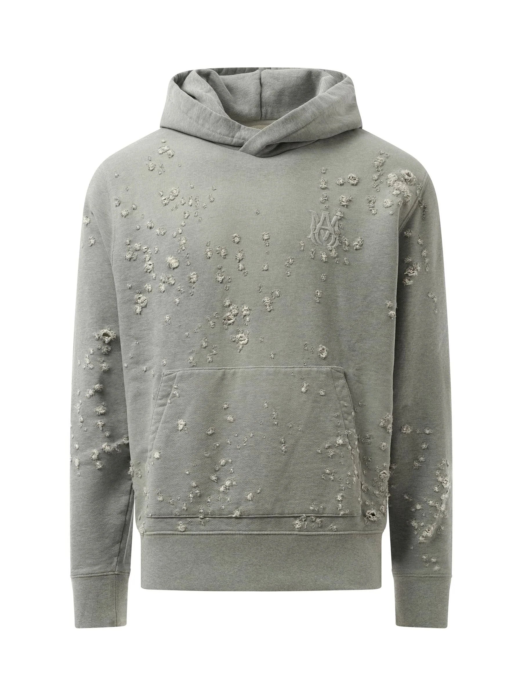 MA Shotgun Embroidered Hoodie in Grey