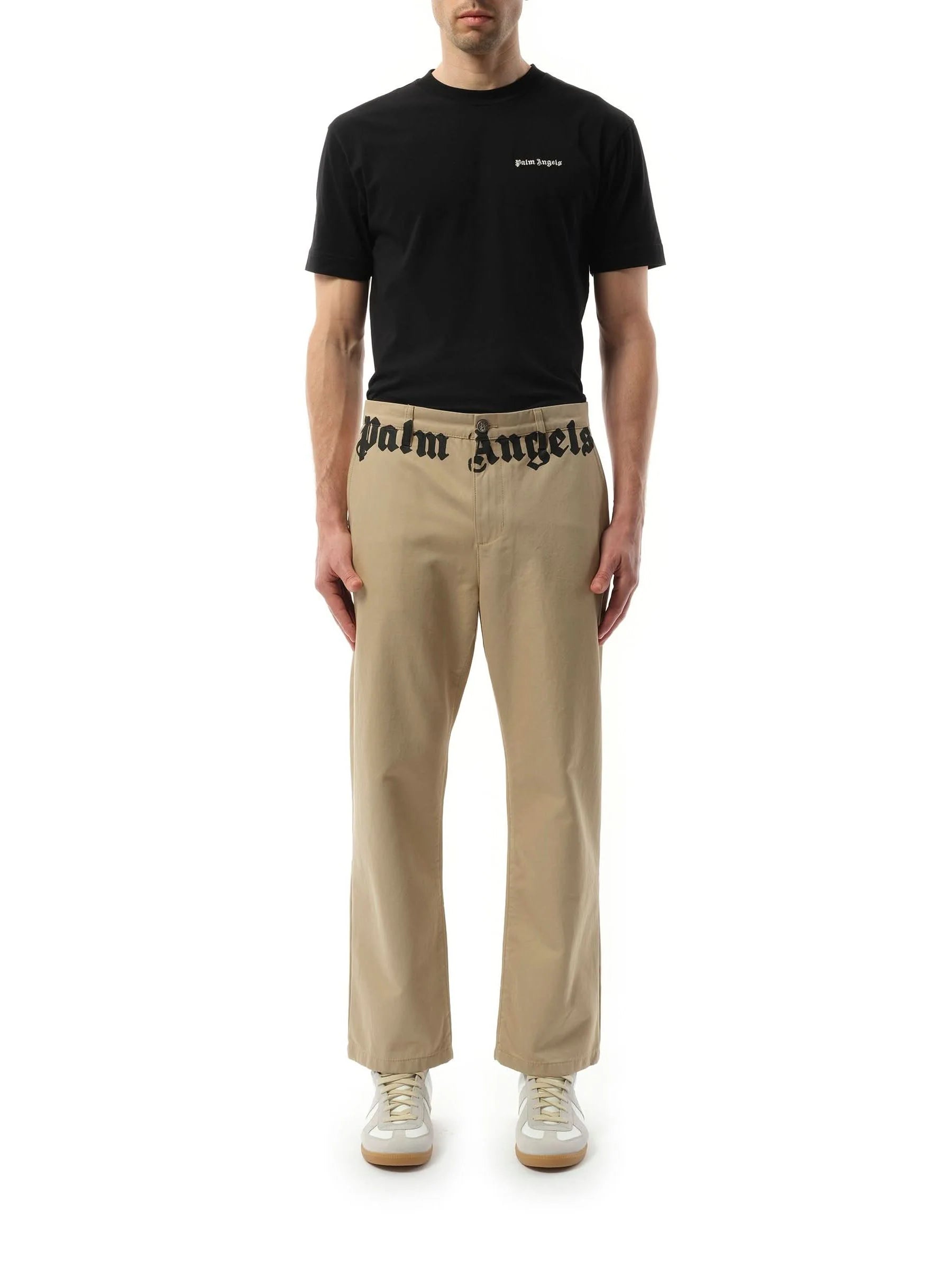 Classic Logo Chino Pants in Hazelnut/Off White