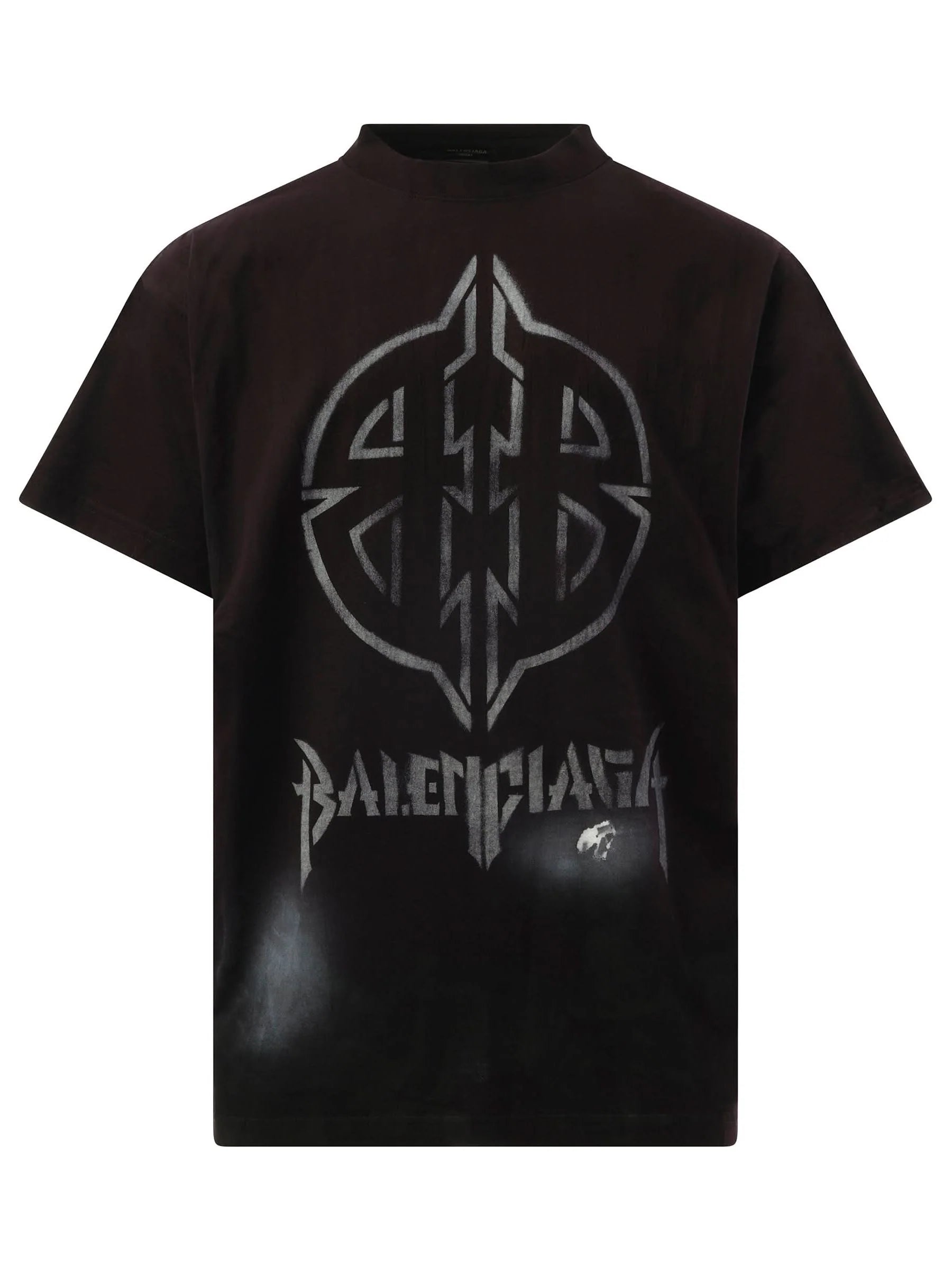 Metal BB Stencil Oversized T-Shirt in Black