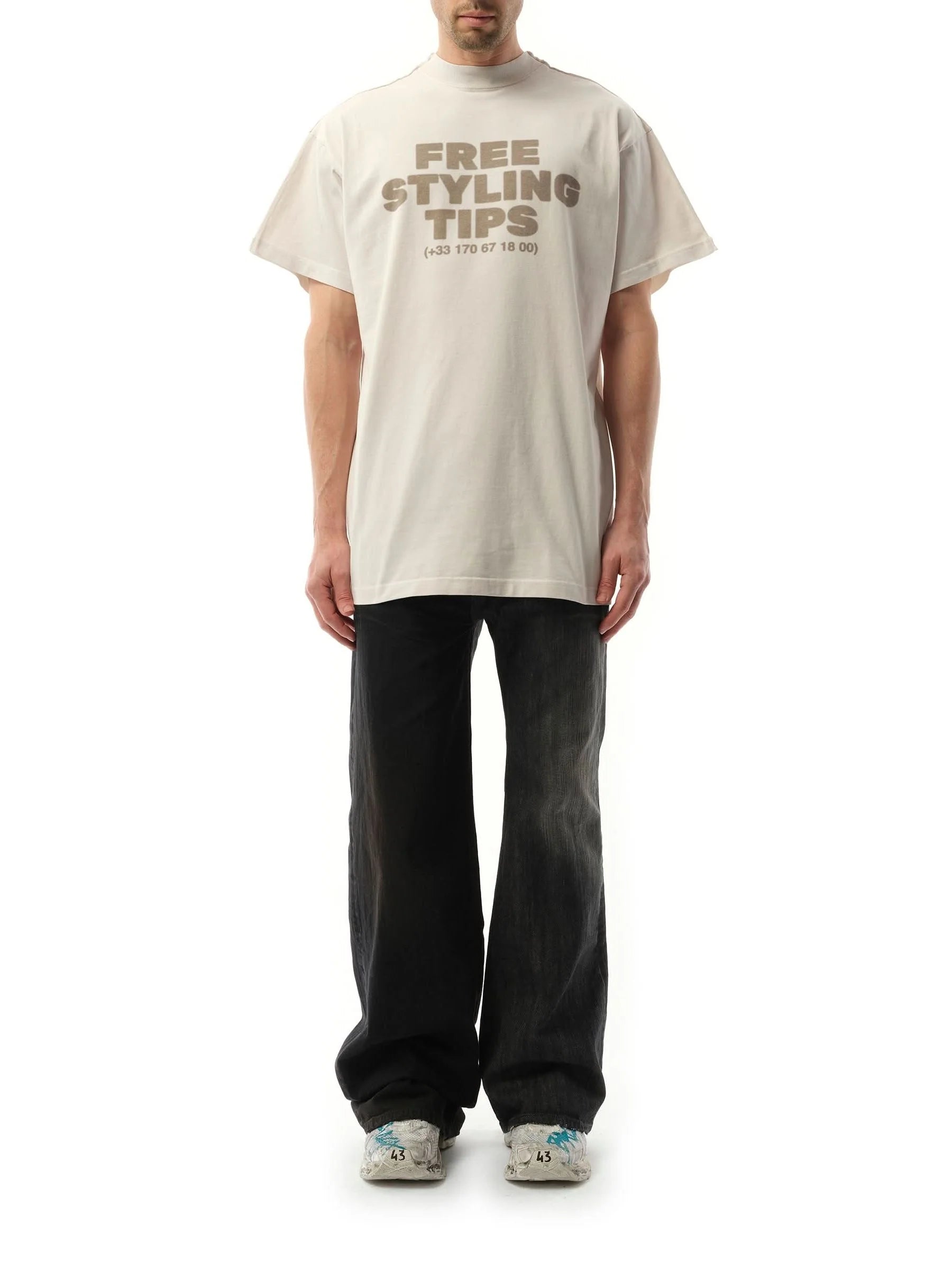 Hotline Double Front T-Shirt in White