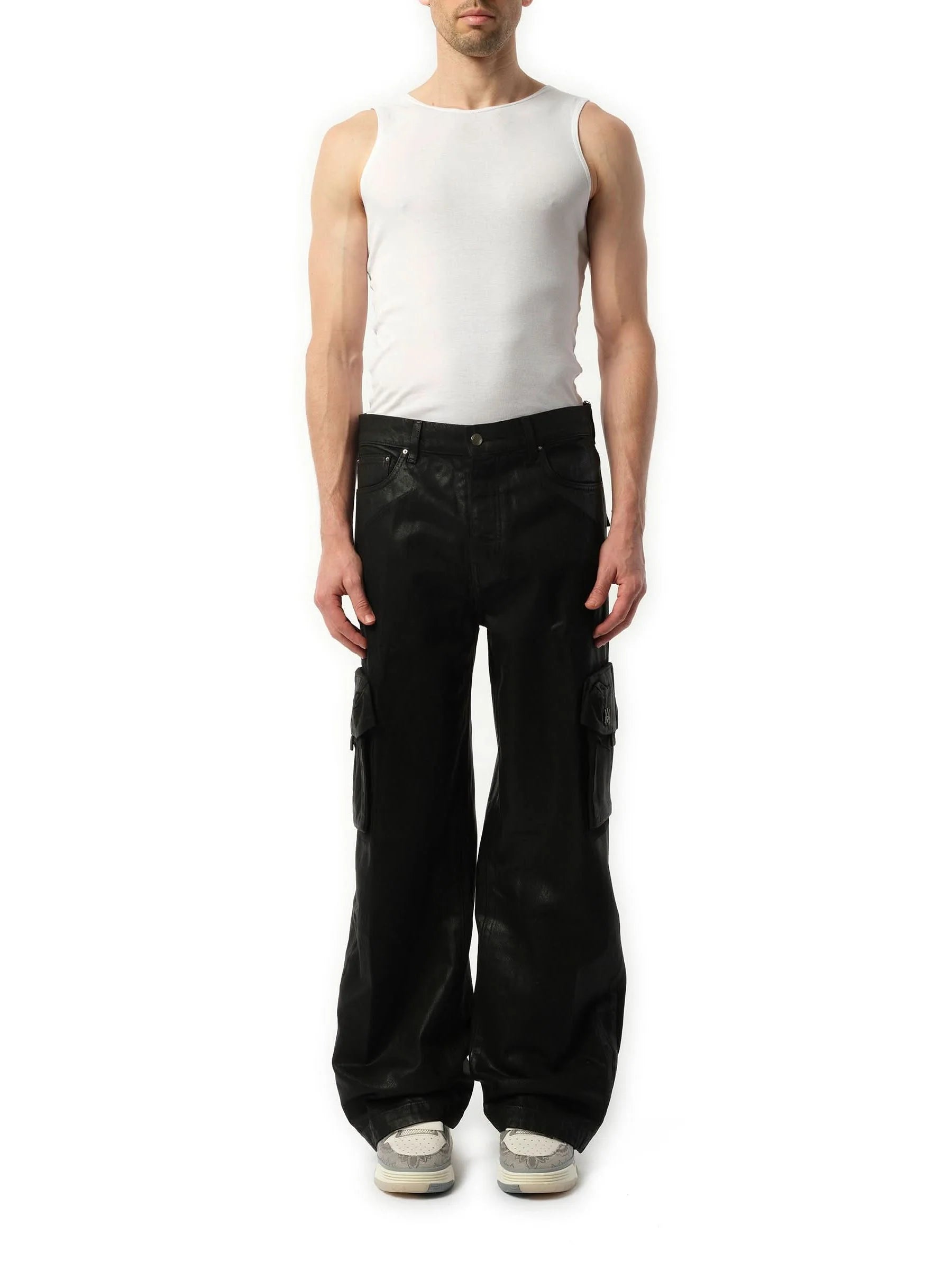 Wax M65 Baggy Cargo Pants in Black OD