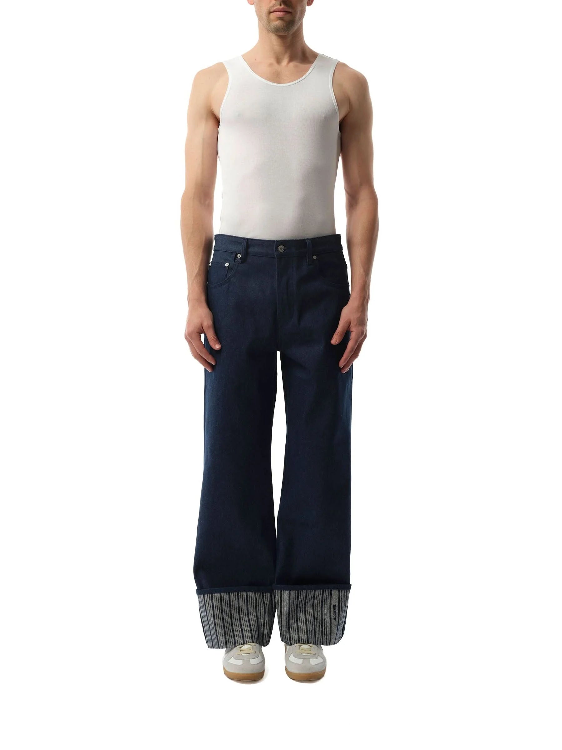 Le De-Nimes Large in Navy/Navy Stripe