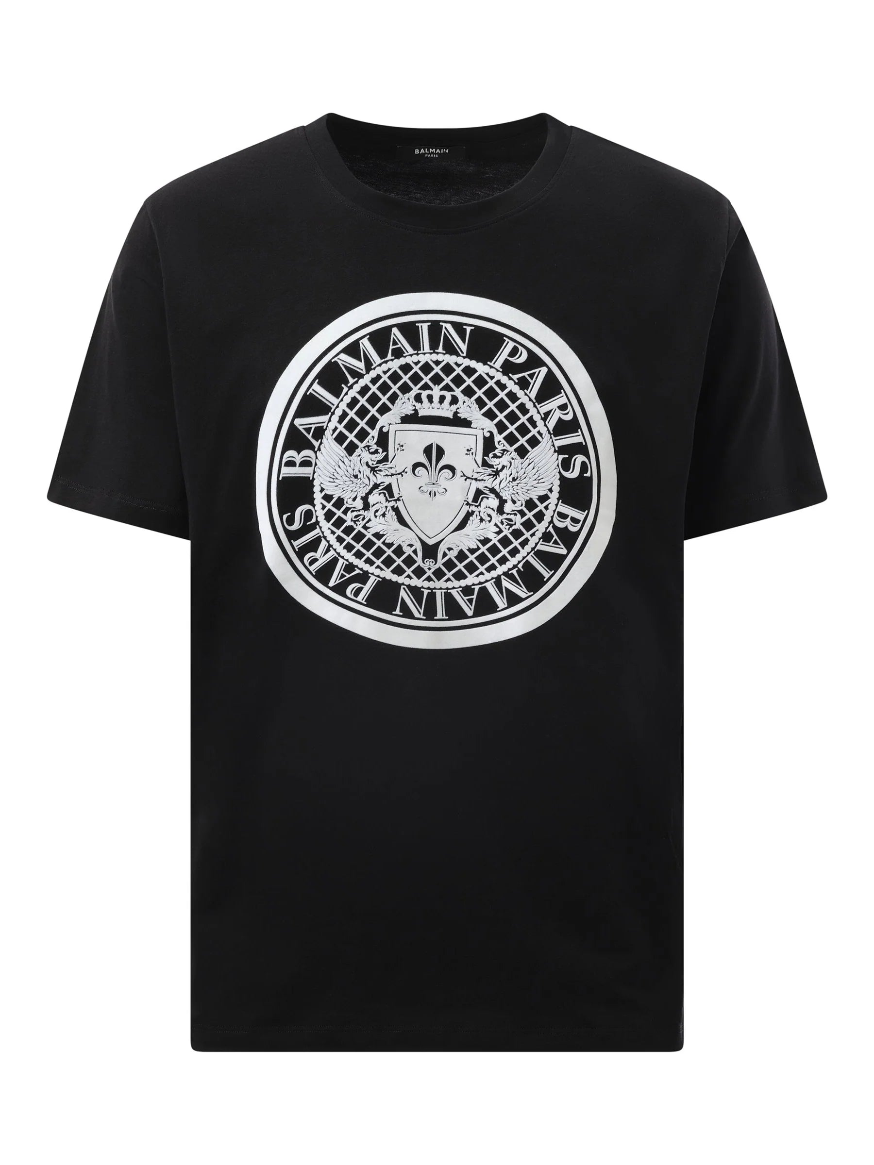 Coin Flock Reg Fit T-Shirt in Black/White