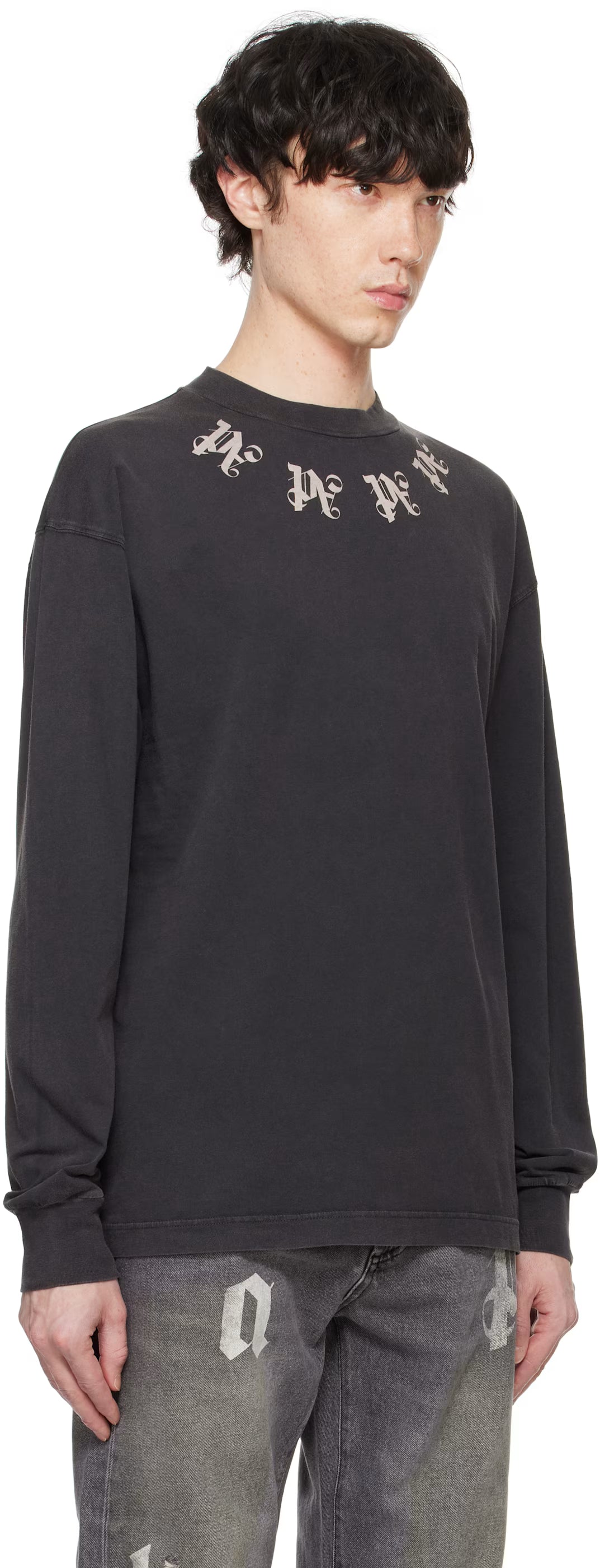 Black Statement Monogram T-shirt