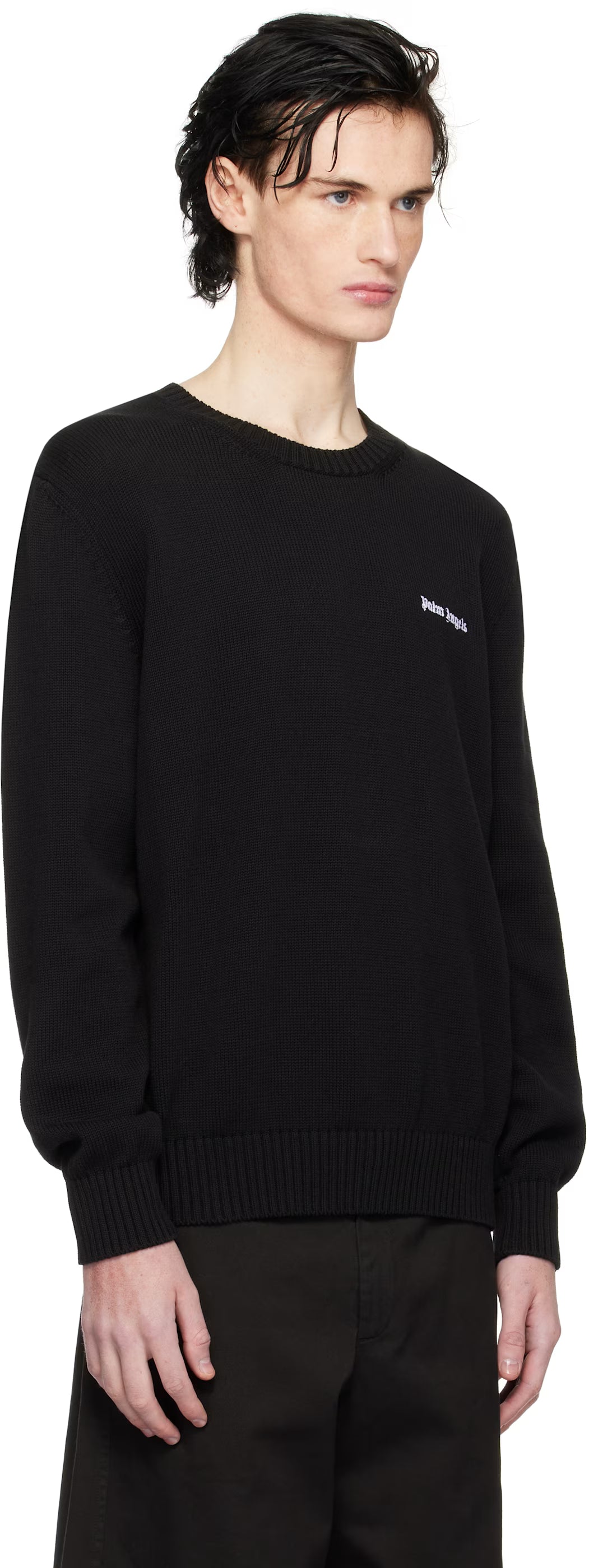Black Classic Logo Embroidered Sweater