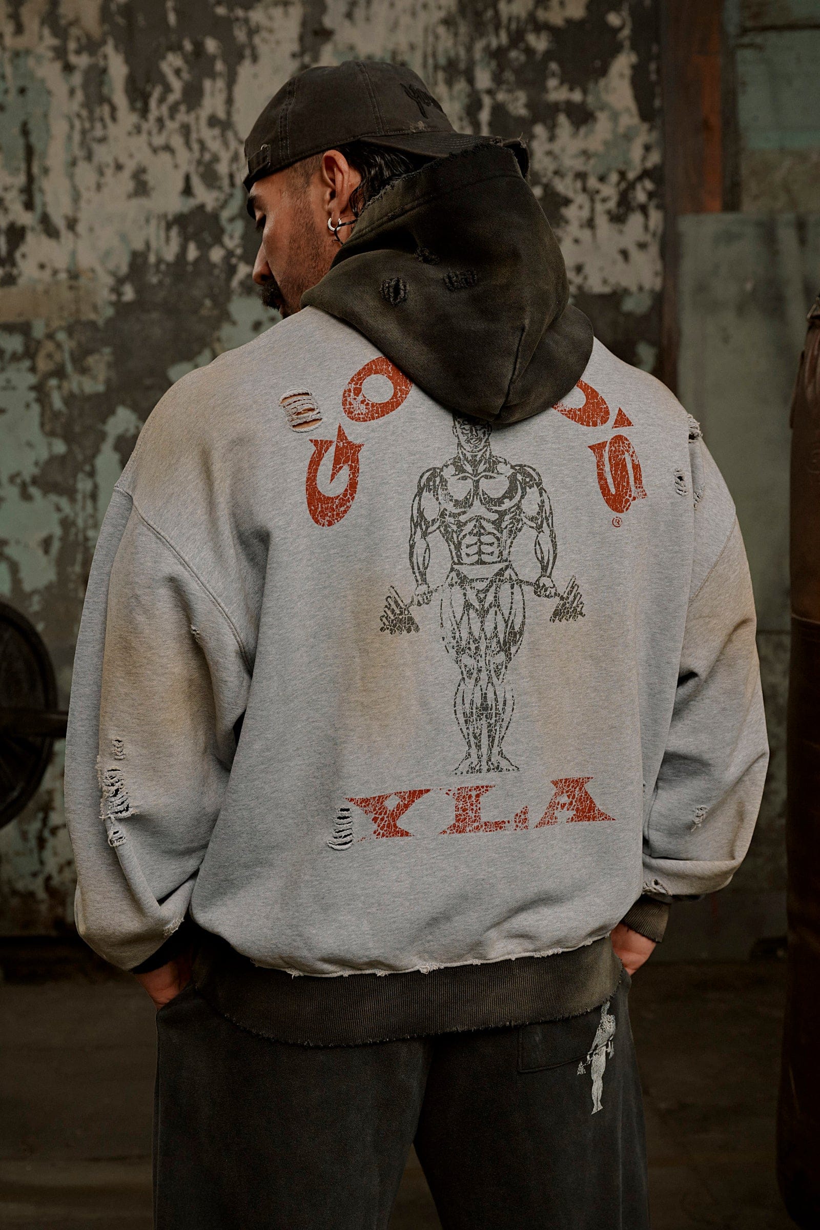 5168 - Gold's Iron Legacy Distress Hoodies