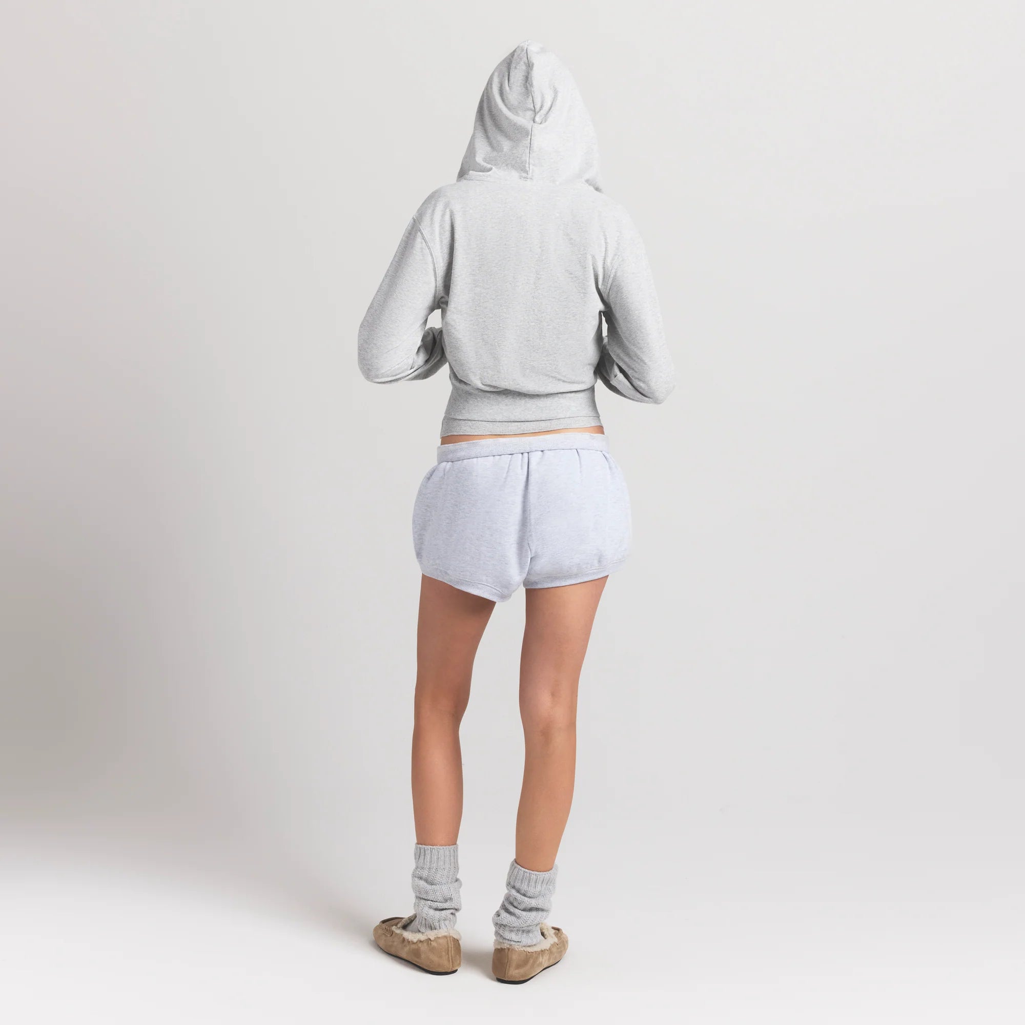 Cotton Jersey Zip Up Hoodie
