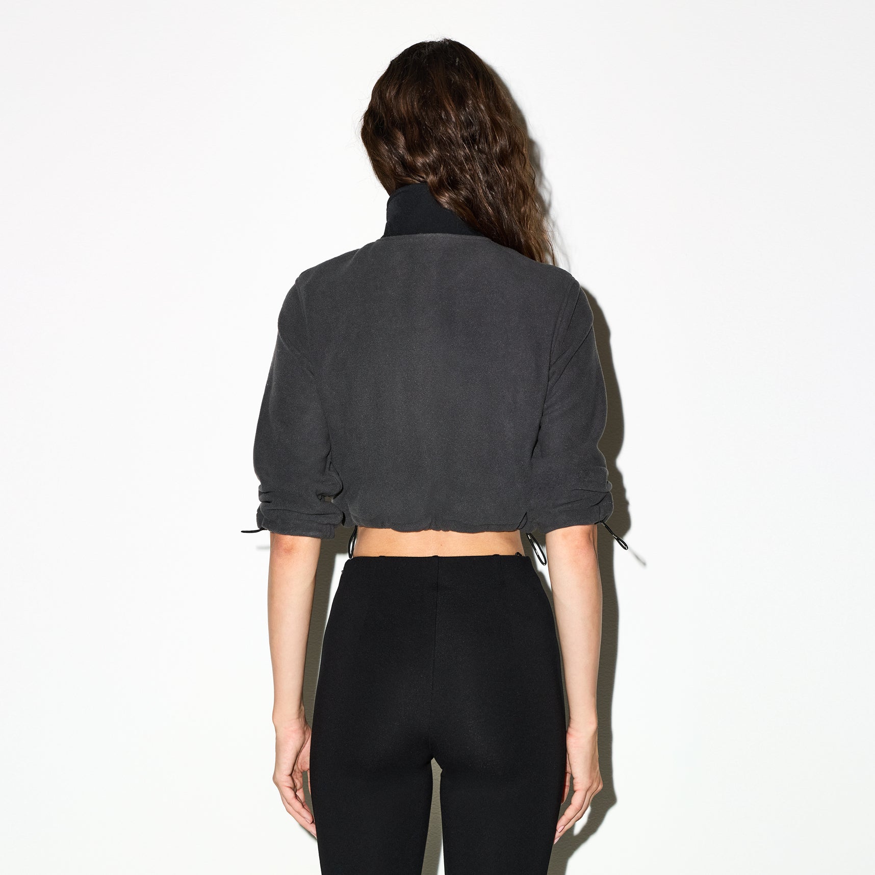 Outdoor Fleece Cropped 3/4 Sleeve Jacket